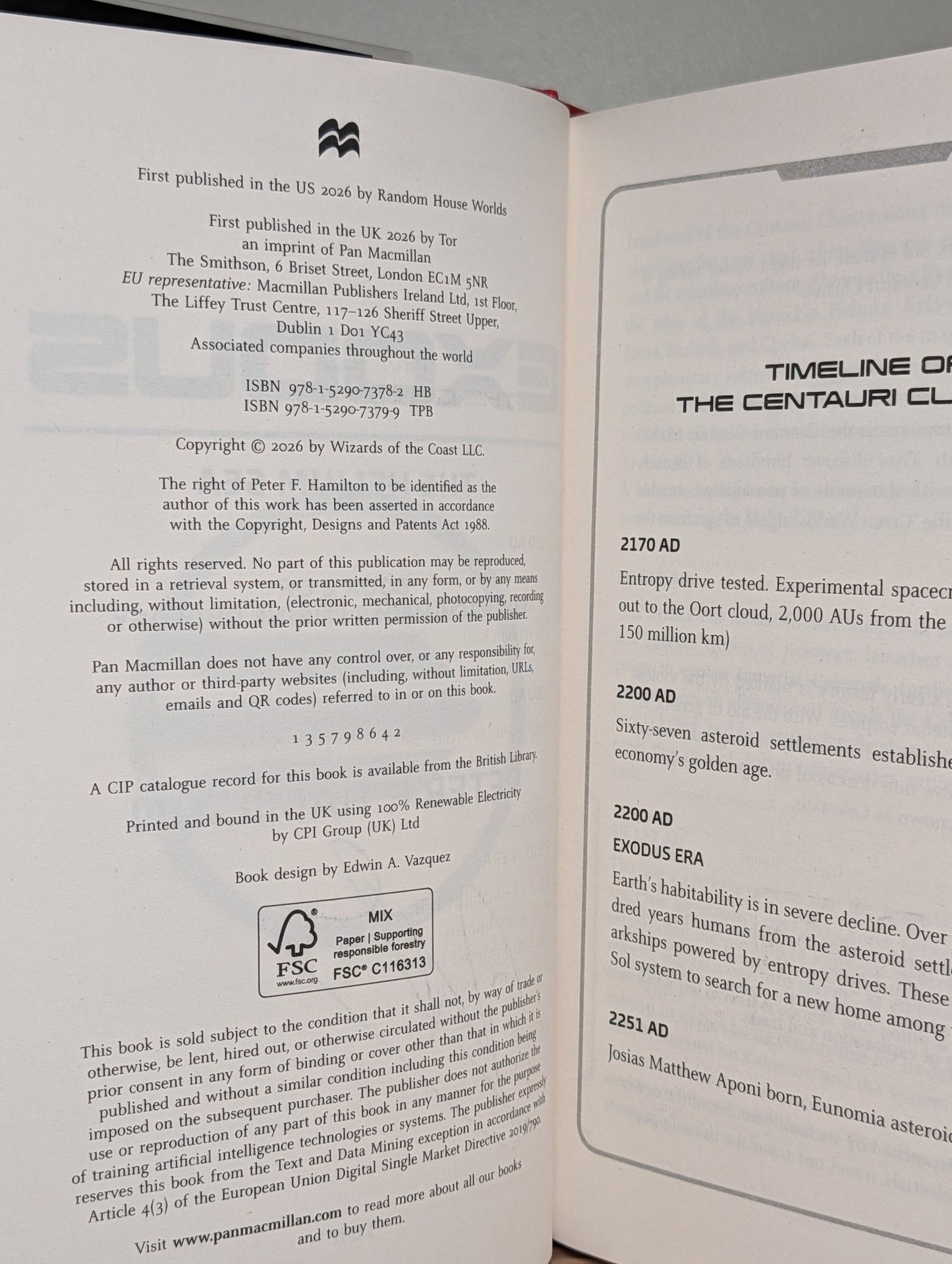 Exodus: Archimedes Engine Helium Sea by Peter F. Hamilton (Signed First Edition) - Fialta Books