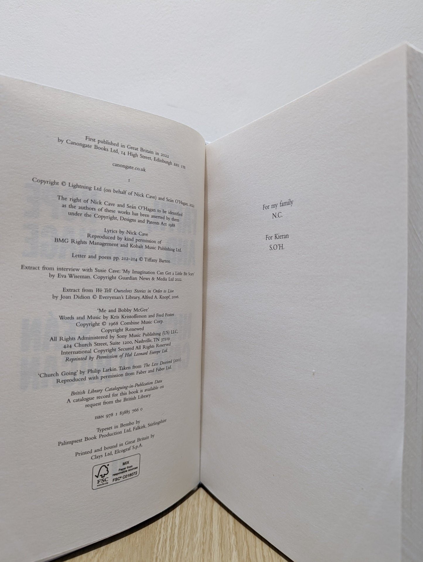 Faith, Hope and Carnage by Nick Cave Sean O'Hagan (Signed First Edition) - Fialta Books