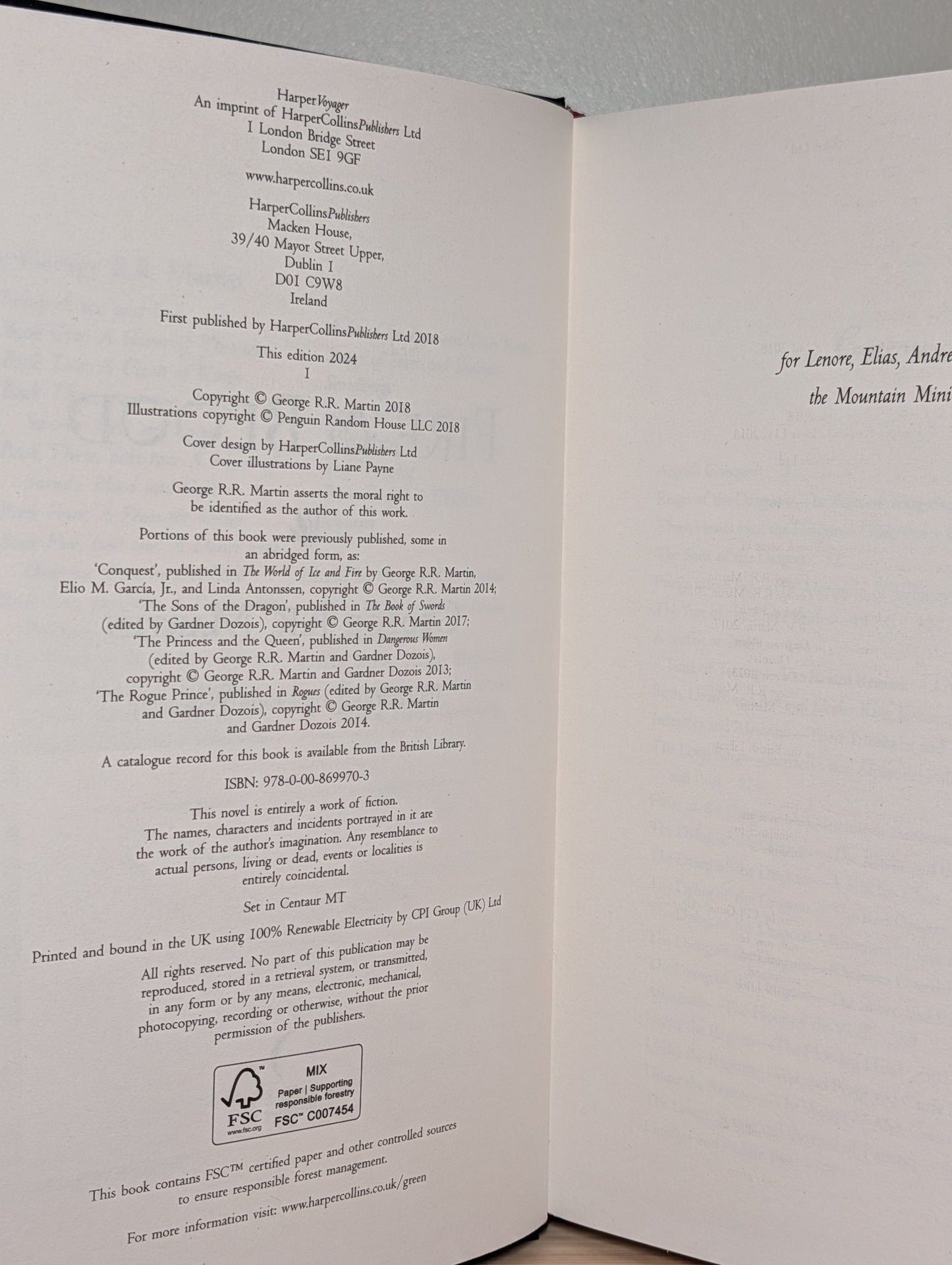 Fire and Blood by George R.R. Martin (Signed Collector's Edition) - Fialta Books
