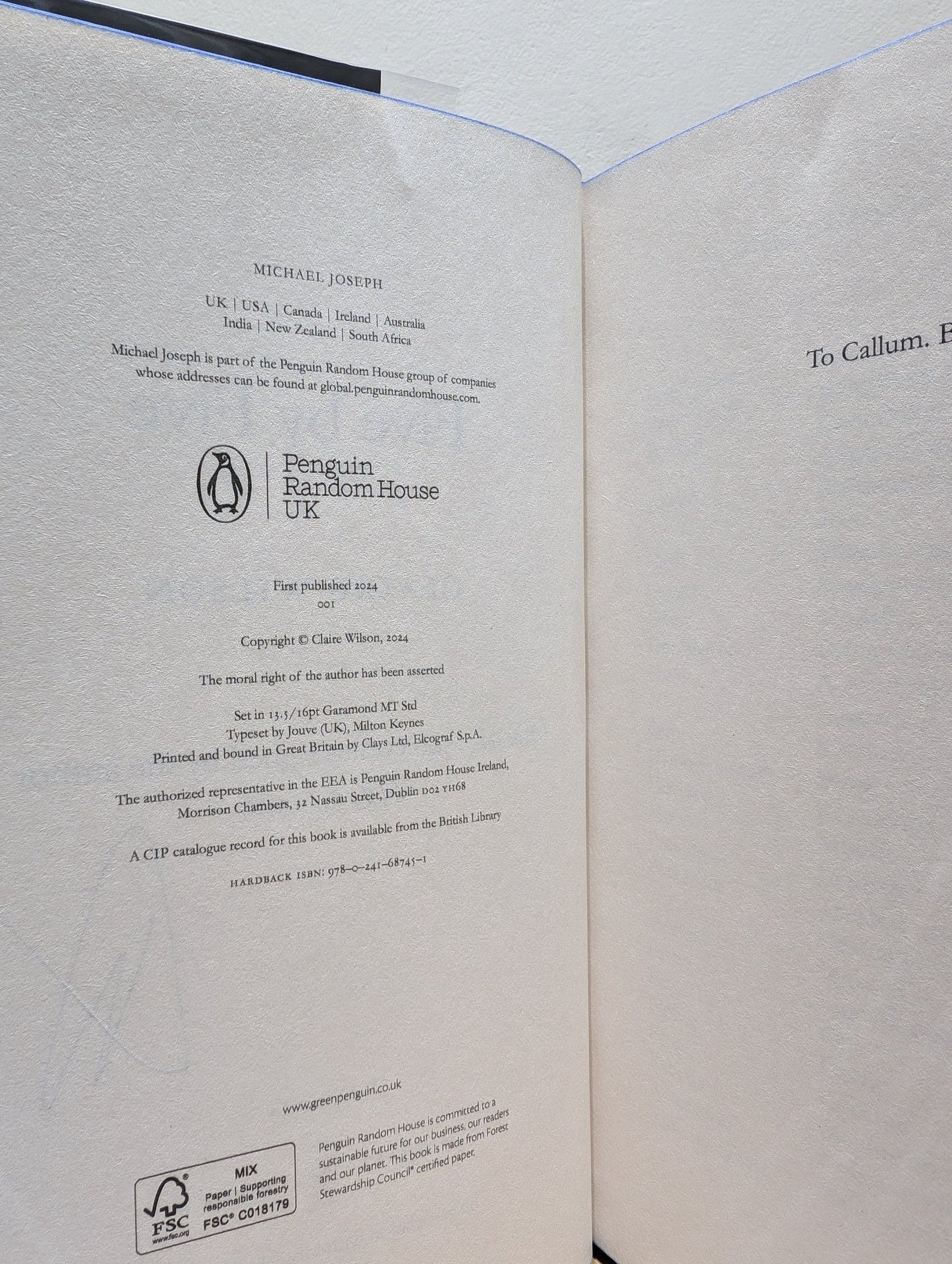 Five by Five by Claire Wilson (Signed Numbered First Edition with sprayed edges) - Fialta Books