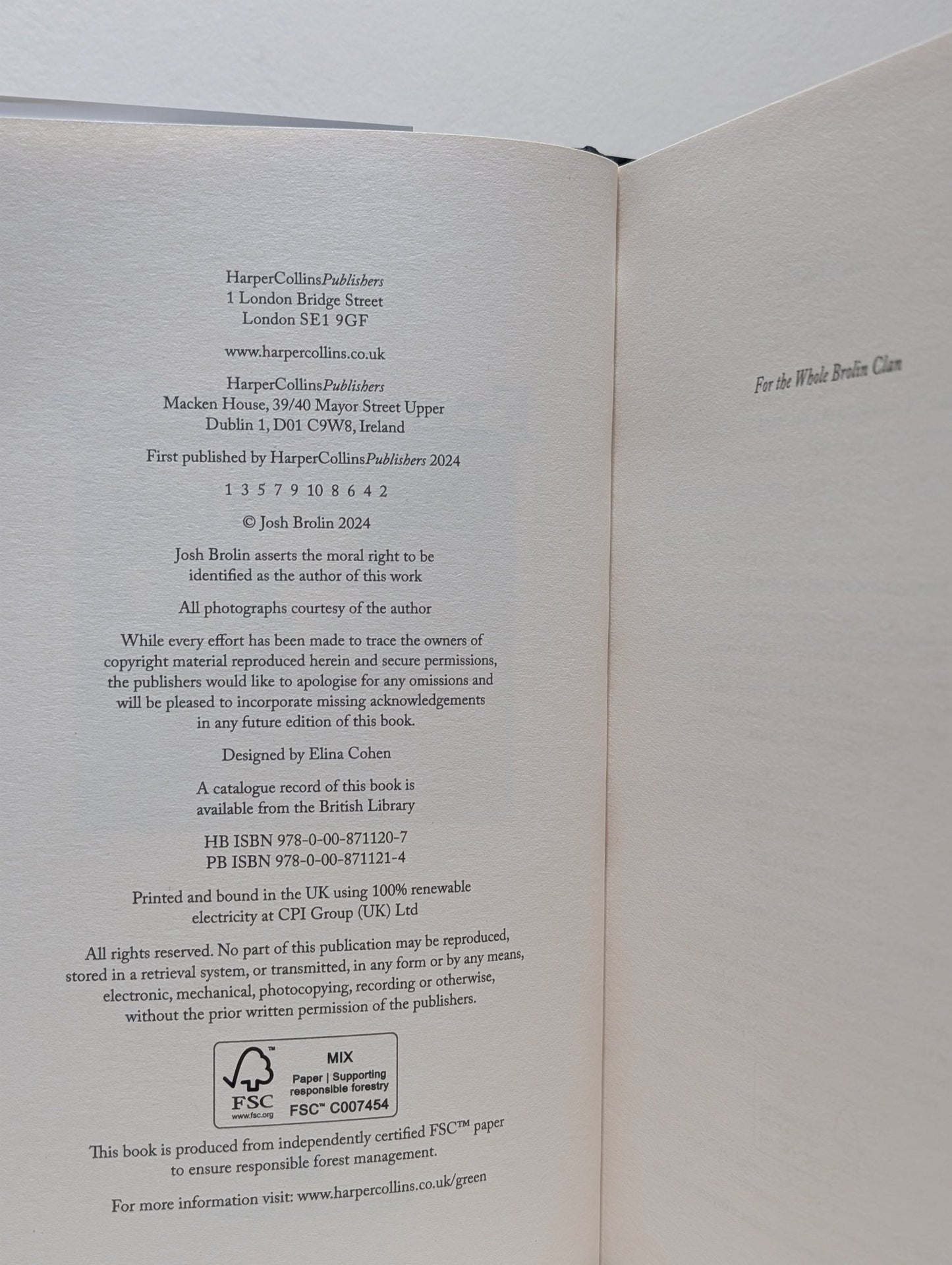 From Under the Truck: A Memoir by Josh Brolin (Signed First Edition) - Fialta Books