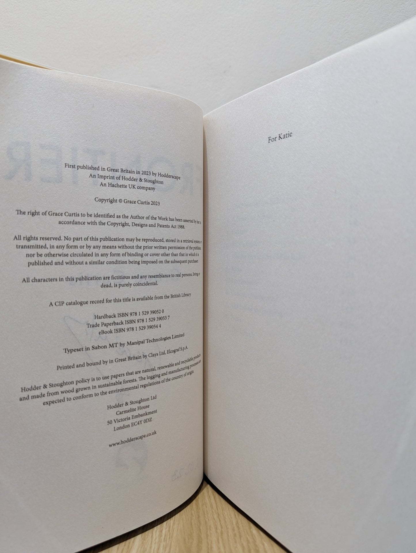 Frontier by Grace Curtis (Signed First Edition) - Fialta Books