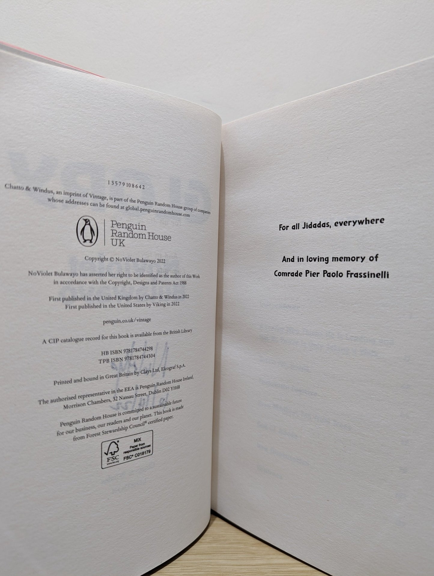 Glory by NoViolet Bulawayo (Signed Dated First Edition) - Fialta Books