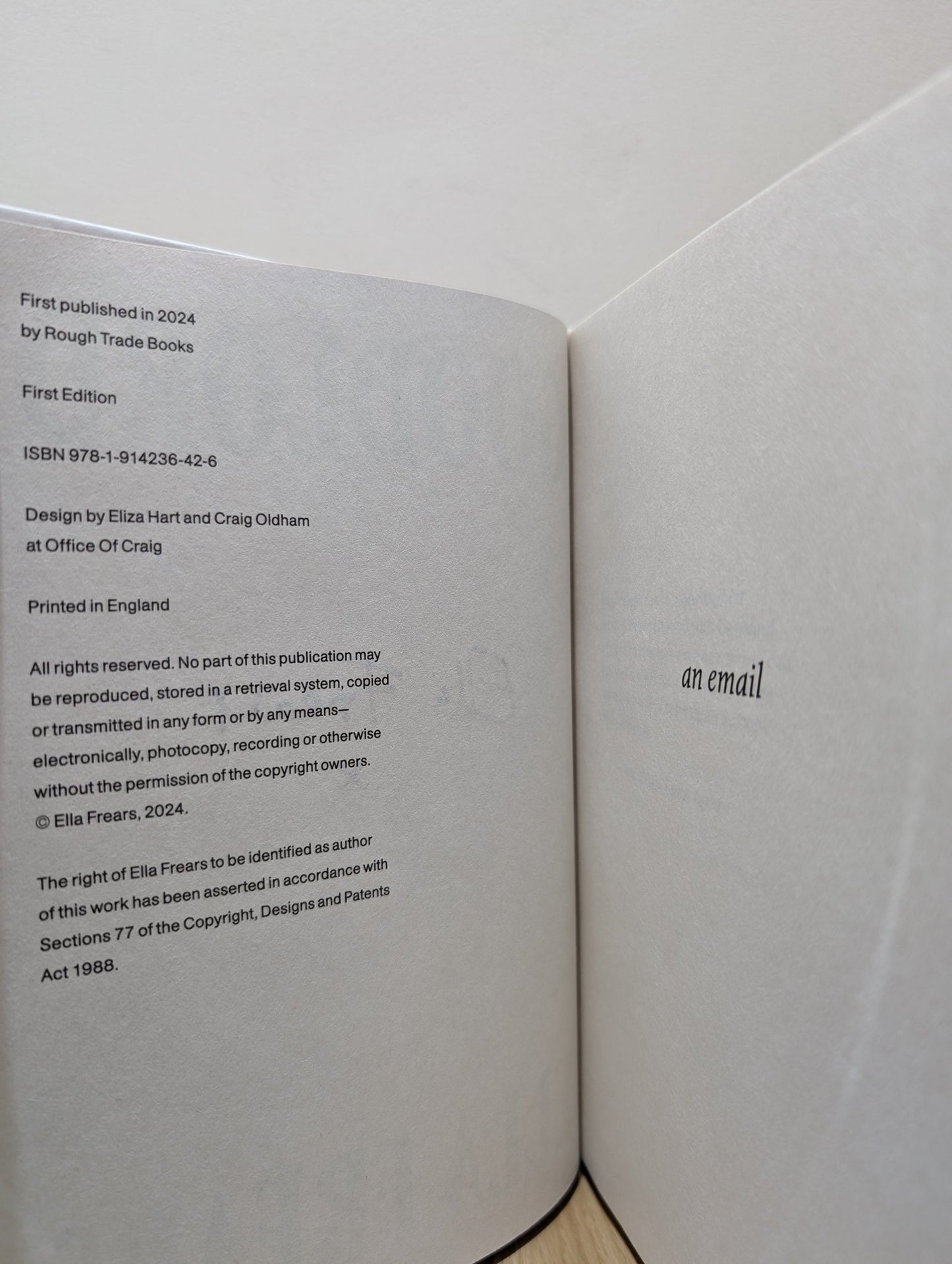 Goodlord - An Email by Ella Frears (Signed First Edition) - Fialta Books