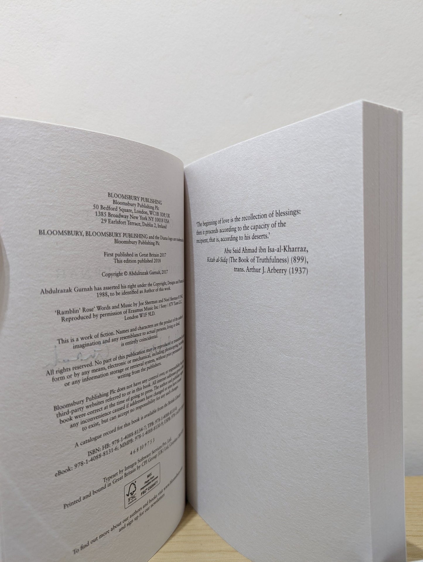 Gravel Heart by Abdulrazak Gurnah (Signed) - Fialta Books