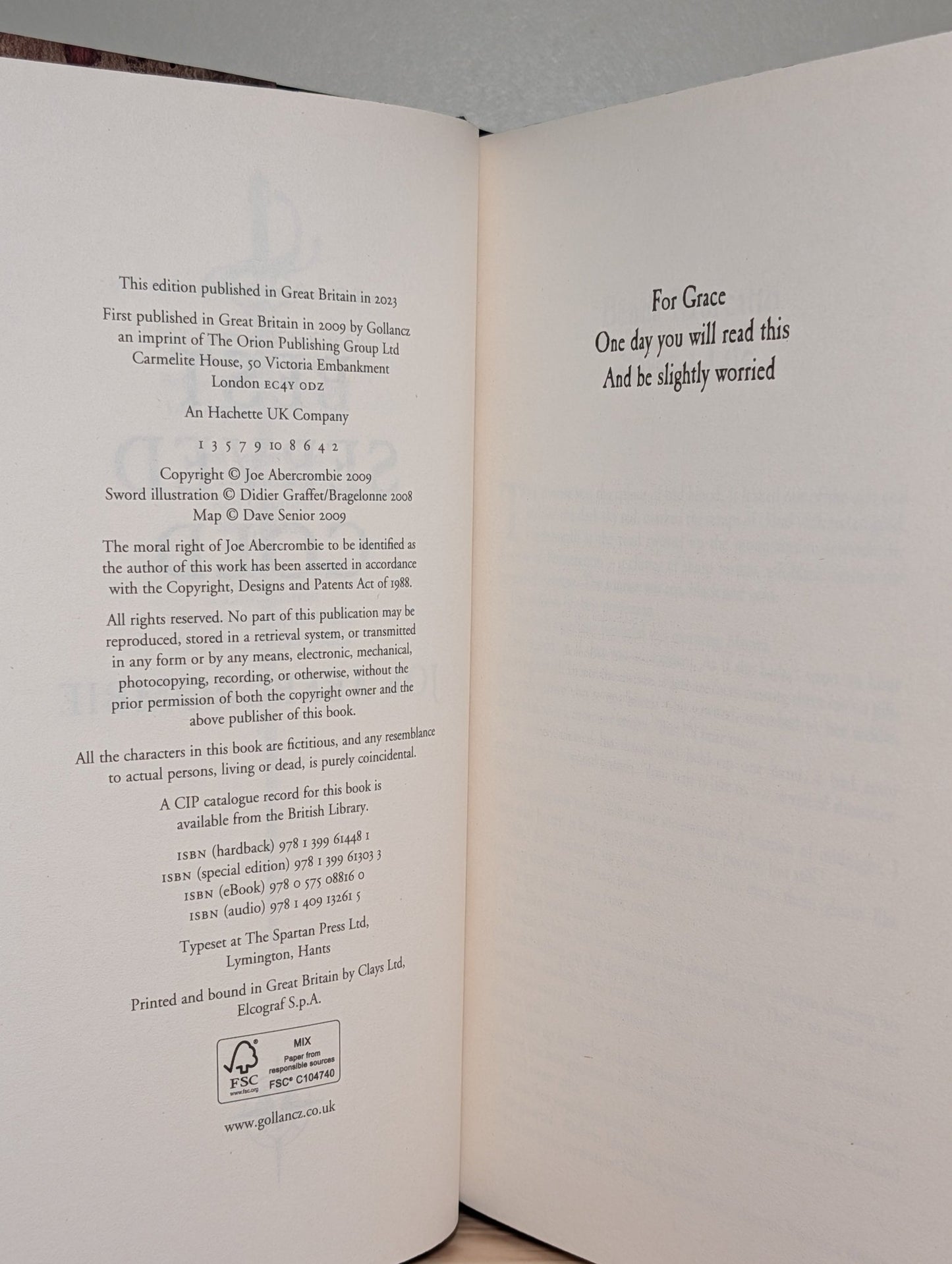 Great Leveller Trilogy: Best Served Cold; Heroes; Red Country by Joe Abercrombie (Signed with sprayed edges) - Fialta Books