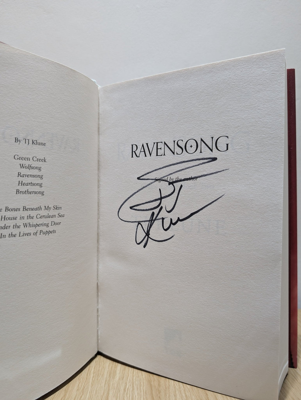 Green Creek 1 - 4: Wolfsong; Ravensong; Heartsong; Brothersong by TJ Klune (Signed First Edition Set) - Fialta Books