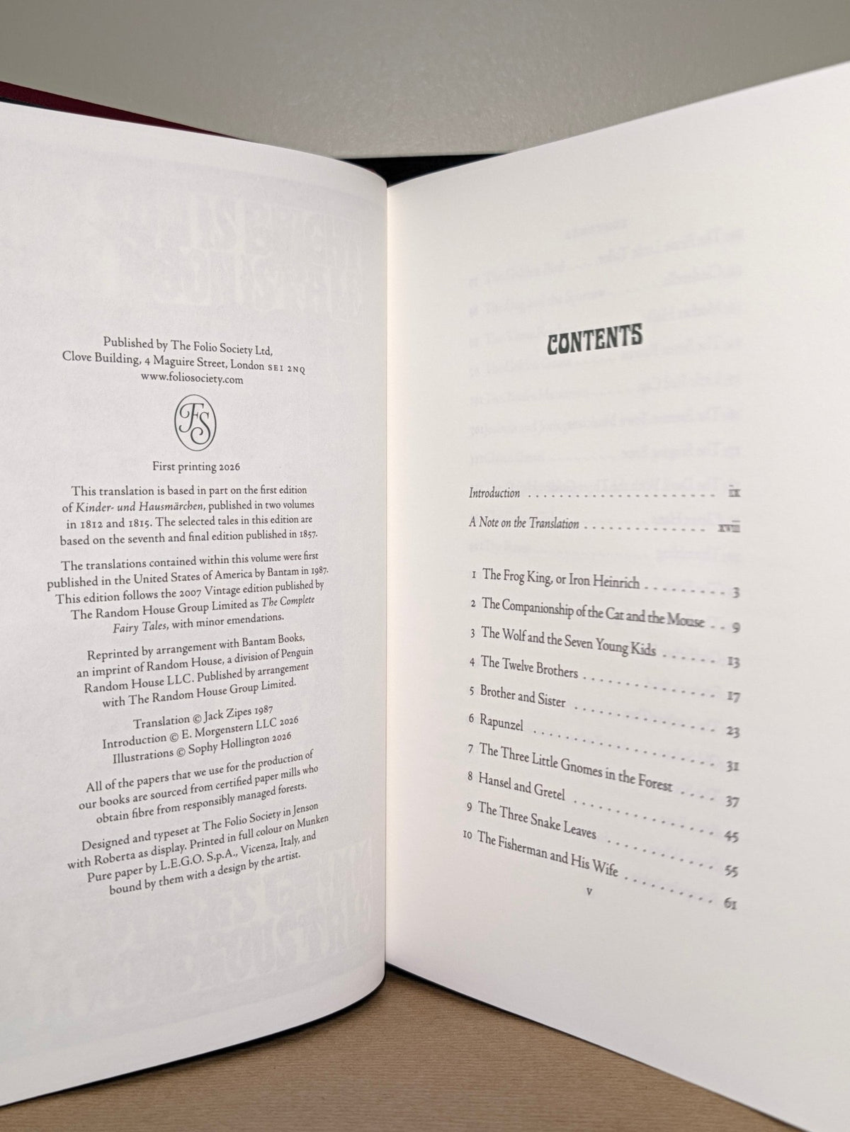 Grimms' Fairy Tales by The Brothers Grimm (Folio Limited Edition) - Fialta Books