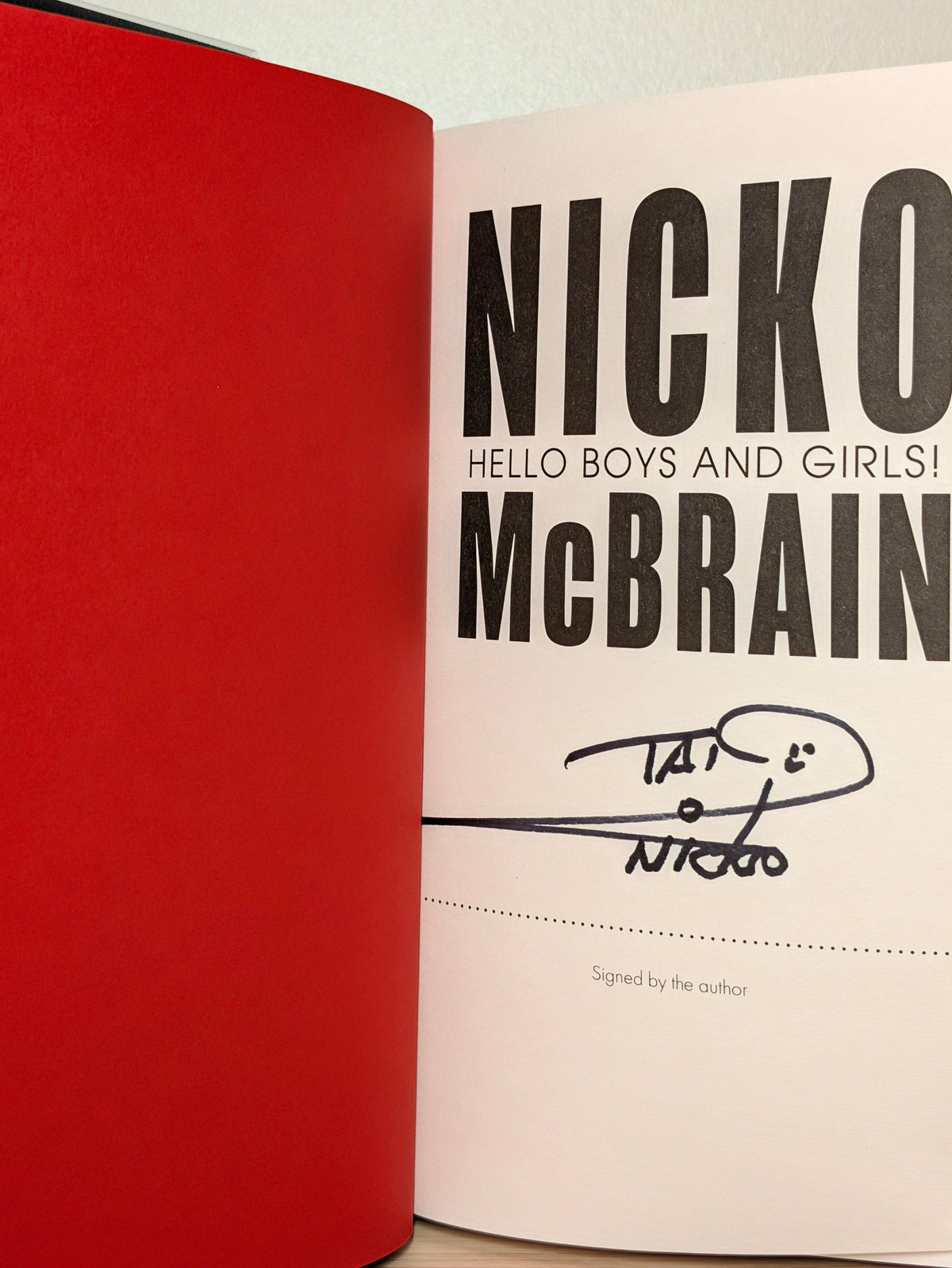 Hello Boys and Girls! by Nicko McBrain (Signed First Edition) - Fialta Books