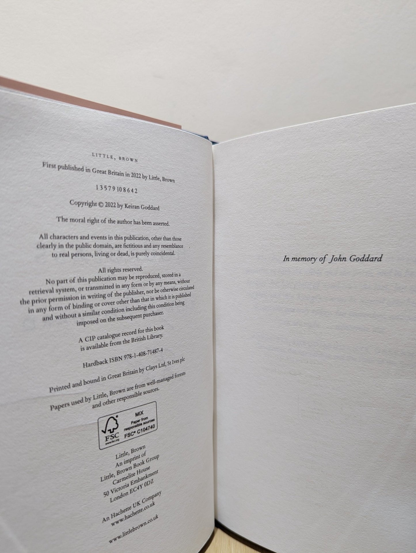 Hourglass by Keiran Goddard (Signed First Edition) - Fialta Books