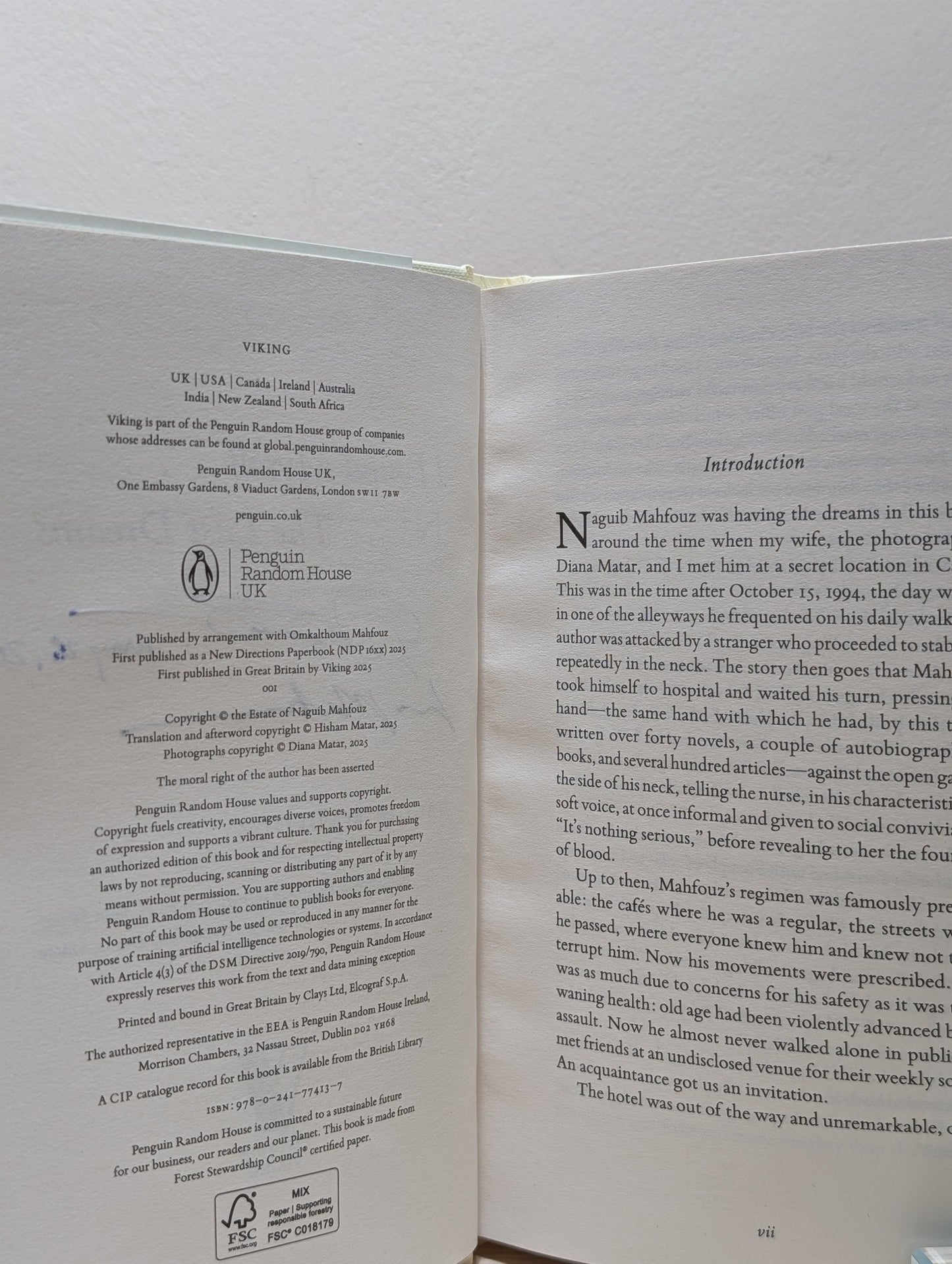 I Found Myself. . .The Last Dreams by Naguib Mahfouz (Signed Dated First Edition) - Fialta Books