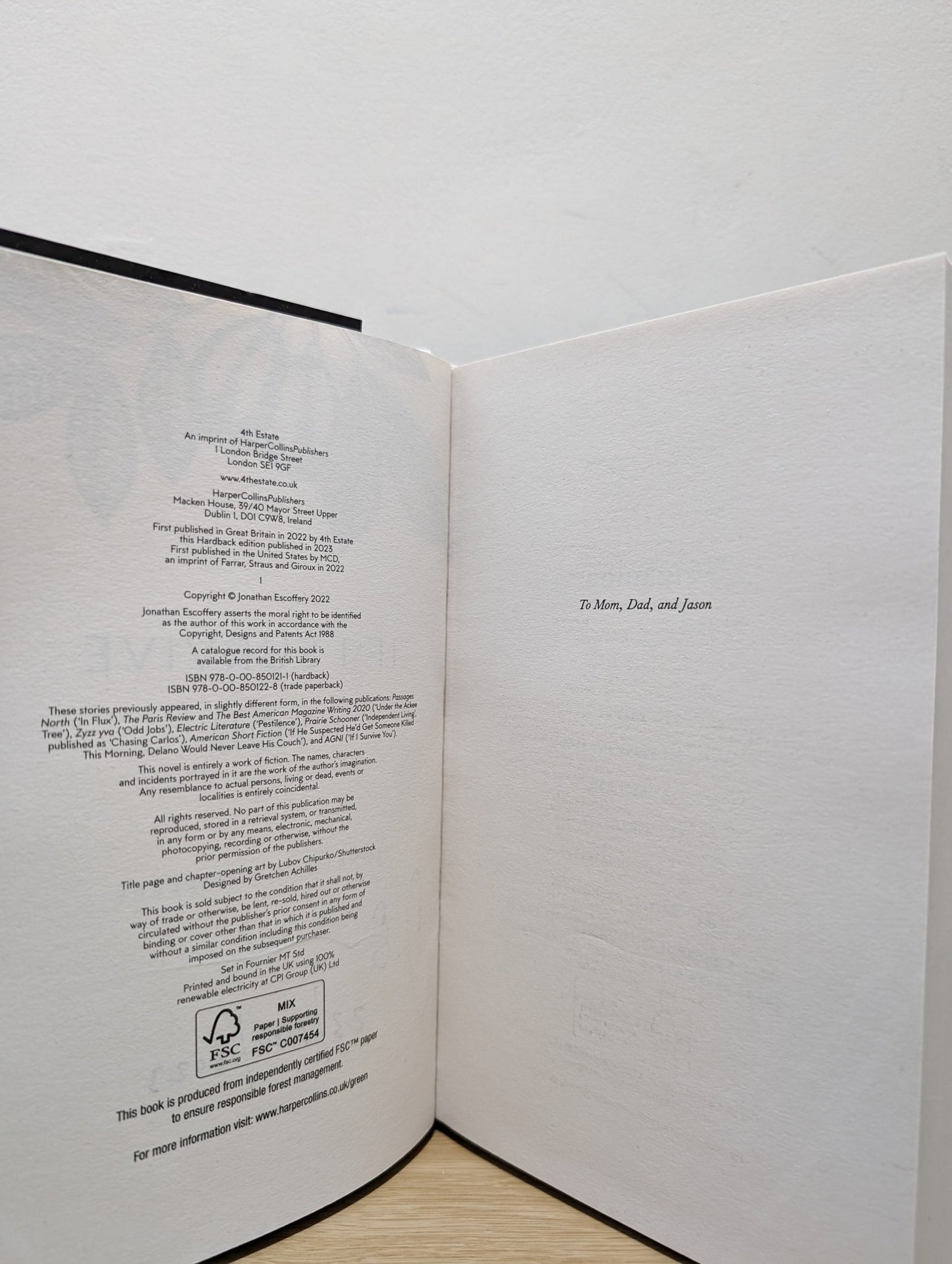 If I Survive You by Jonathan Escoffery (Signed Dated First Edition) - Fialta Books