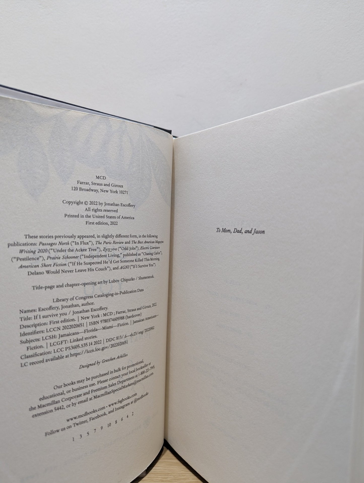 If I Survive You by Jonathan Escoffery (Signed First Edition) - Fialta Books