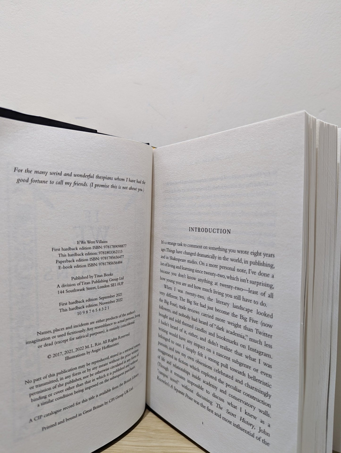 If We Were Villains - 5th anniversary signed and illustrated edition by M.L. Rio - Fialta Books