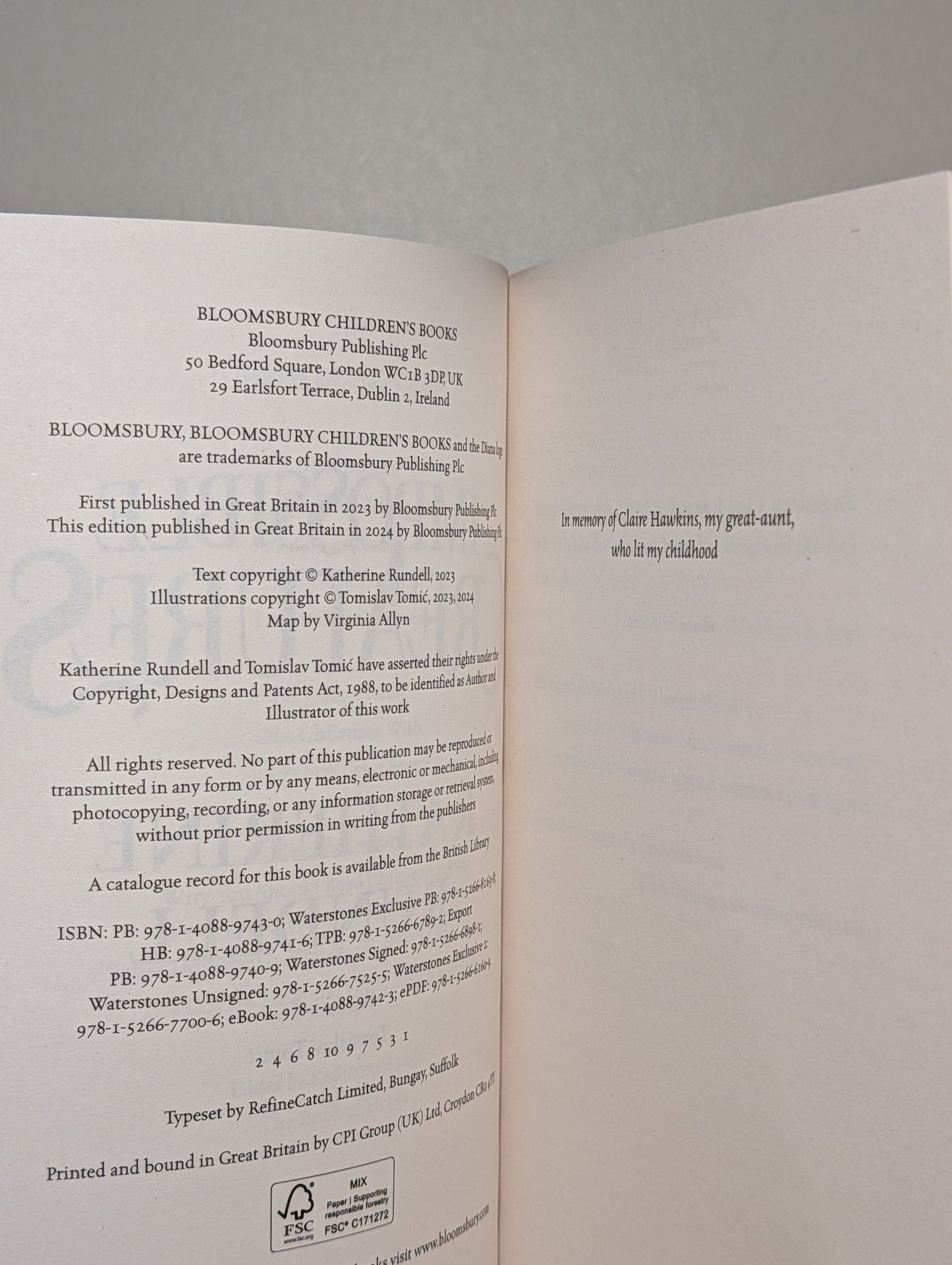 Impossible Creatures by Katherine Rundell (First Softcover Edition with Griffin Cover) - Fialta Books