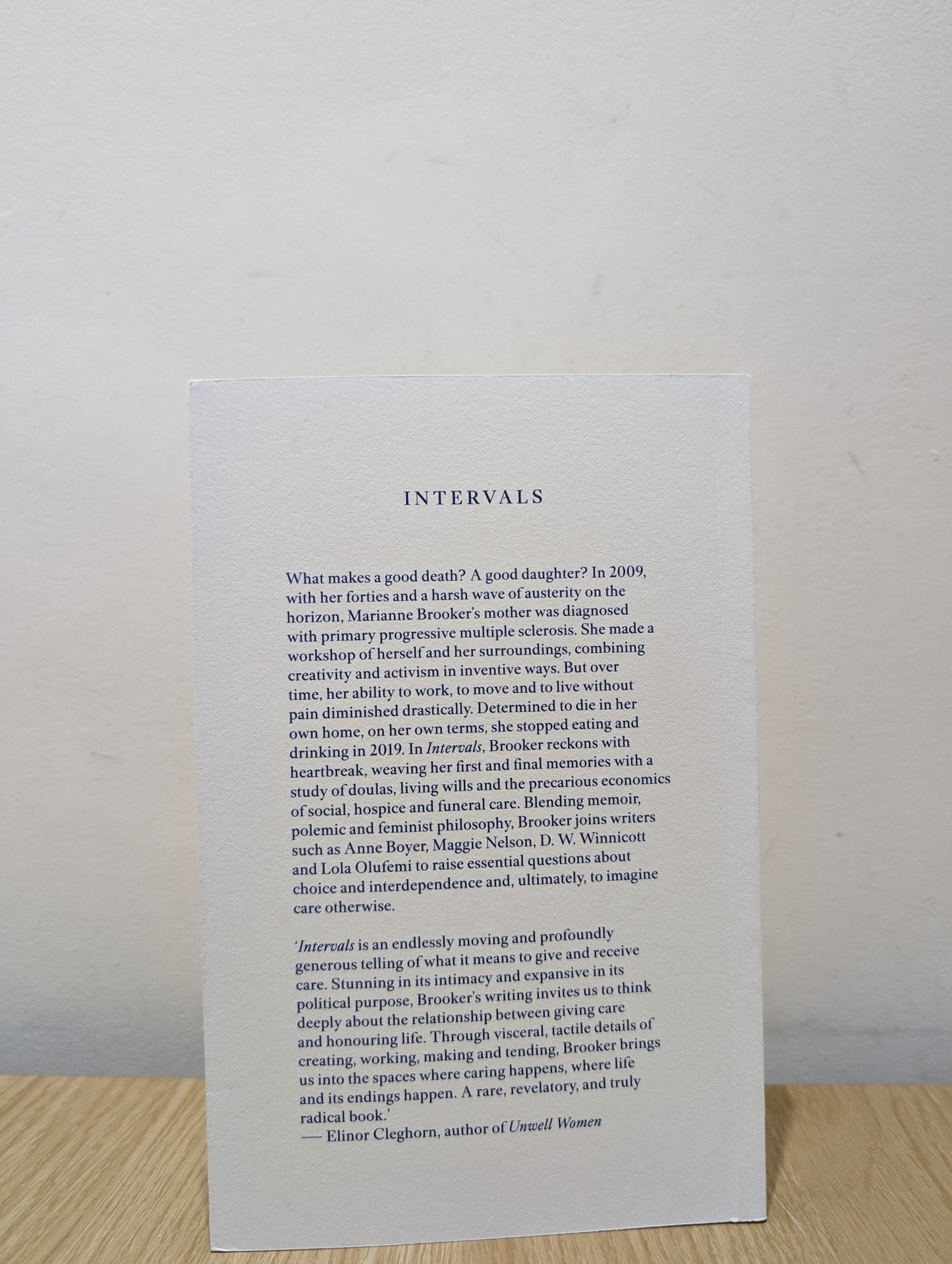 Intervals by Marianne Brooker (Signed First Edition) - Fialta Books