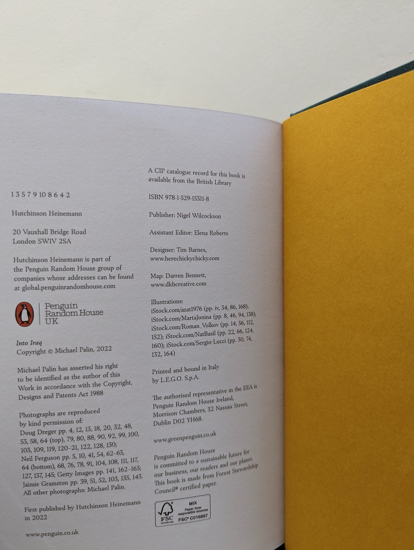 Into Iraq by Michael Palin (Signed Dated First Edition) - Fialta Books