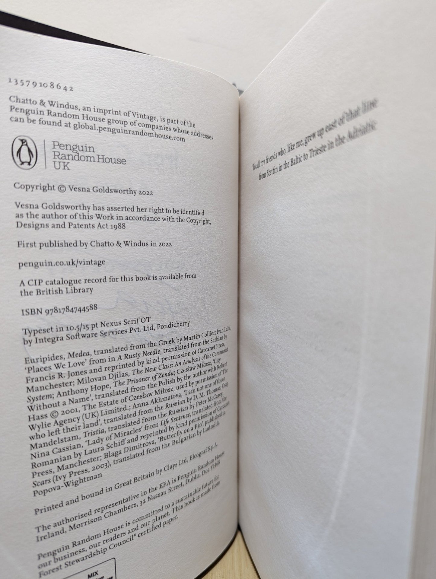 Iron Curtain: A Love Story by Vesna Goldsworthy (Signed First Edition) - Fialta Books