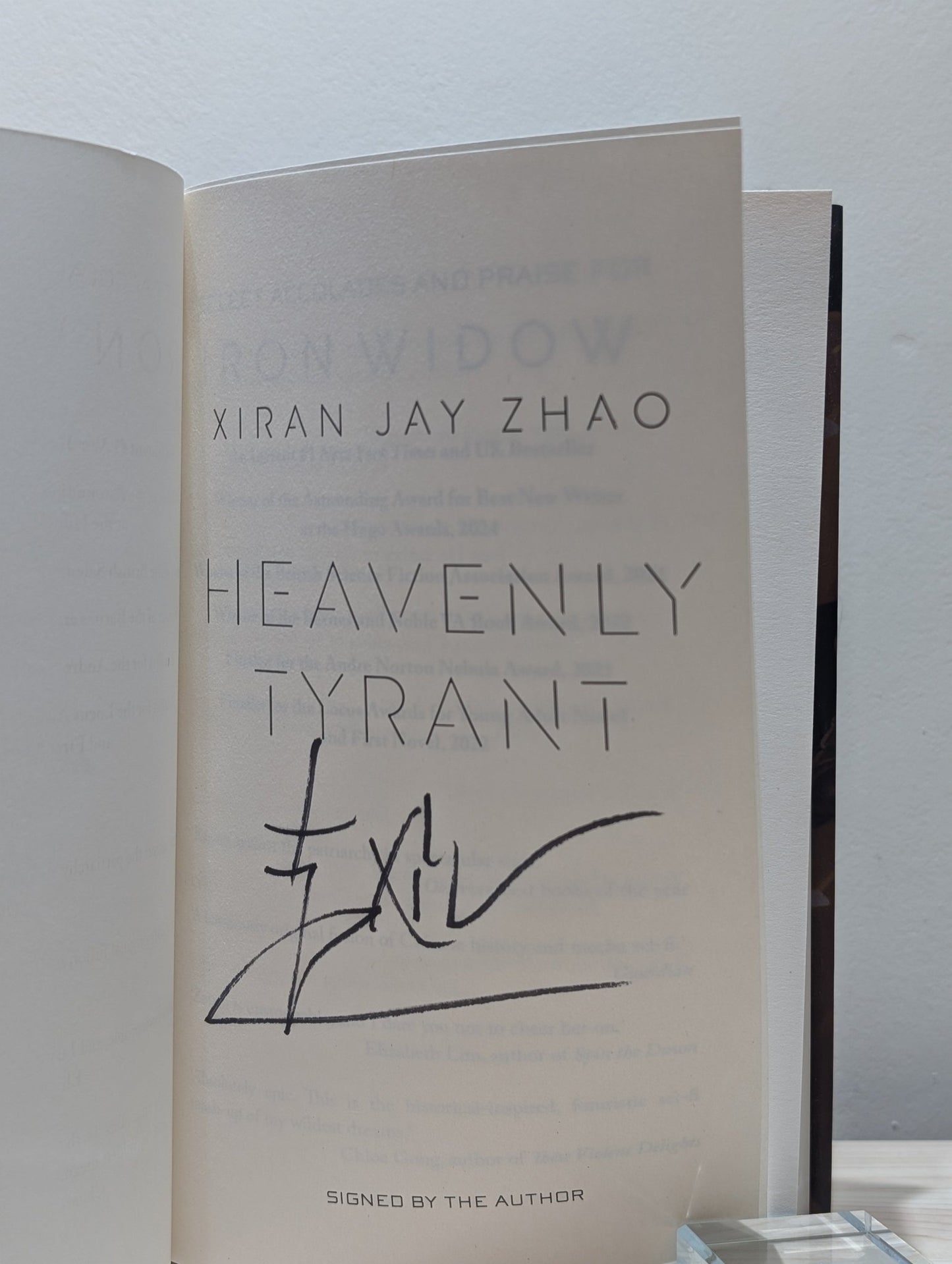Iron Widow; Heavenly Tyrant by Xiran Jay Zhao (Signed Edition Set) - Fialta Books