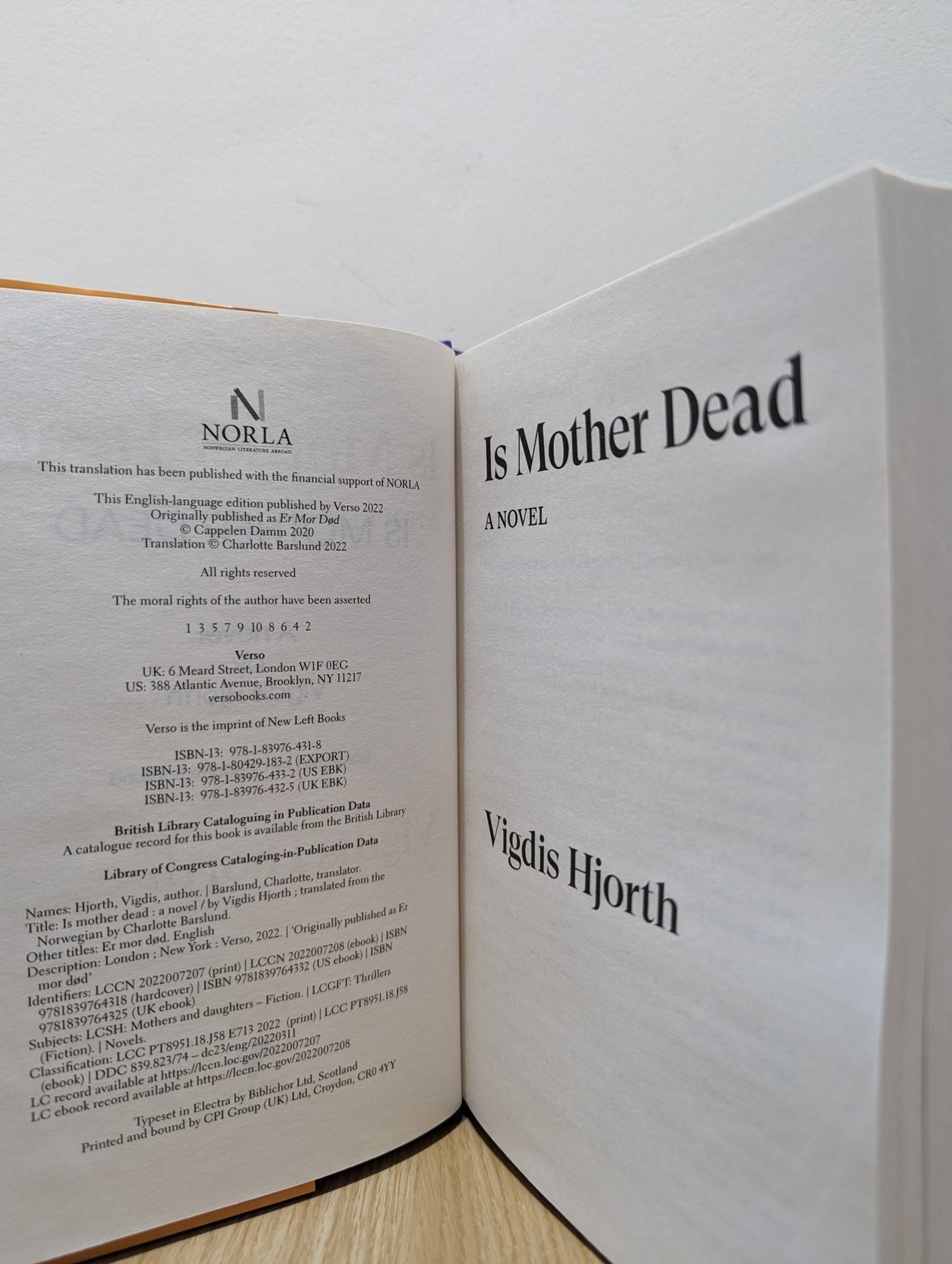Is Mother Dead by Vigdis Hjorth (Signed Lined First Edition) - Fialta Books