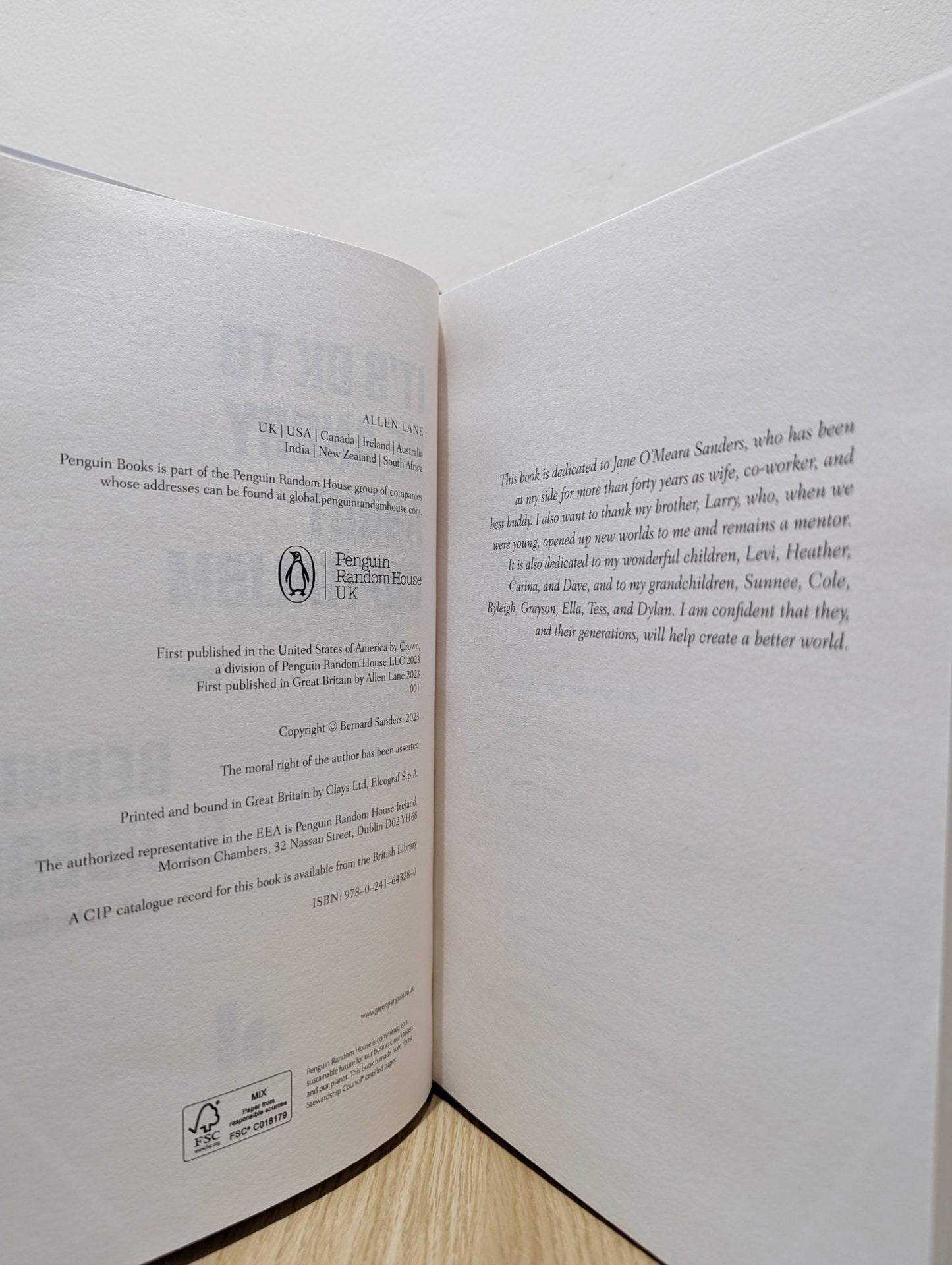 It's OK to be Angry About Capitalism by Bernie Sanders (Signed First Edition) - Fialta Books