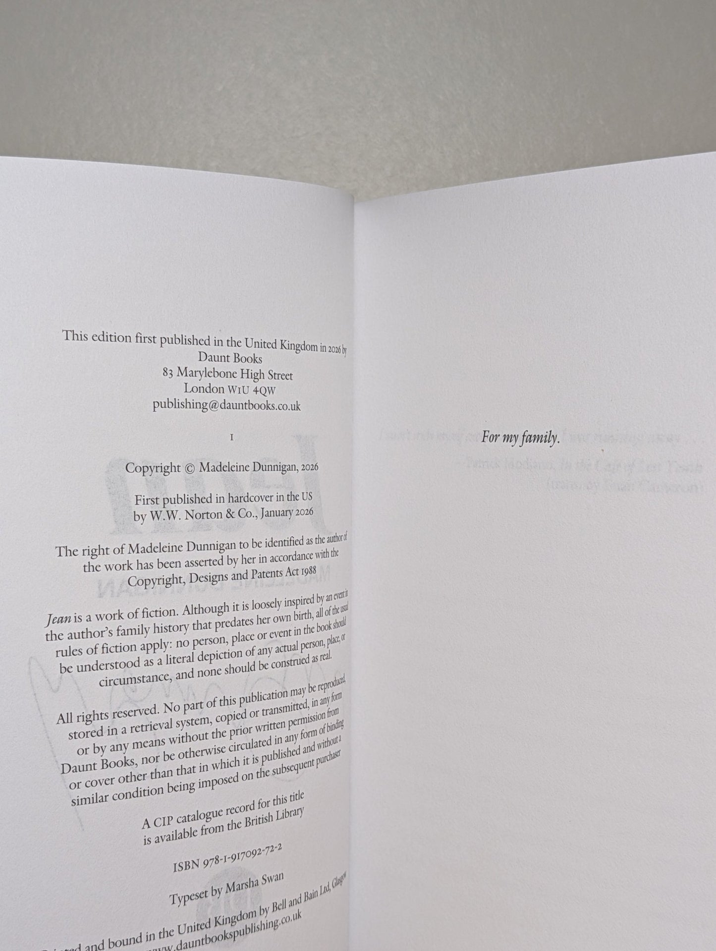Jean by Madeleine Dunnigan (Signed First Edition) - Fialta Books
