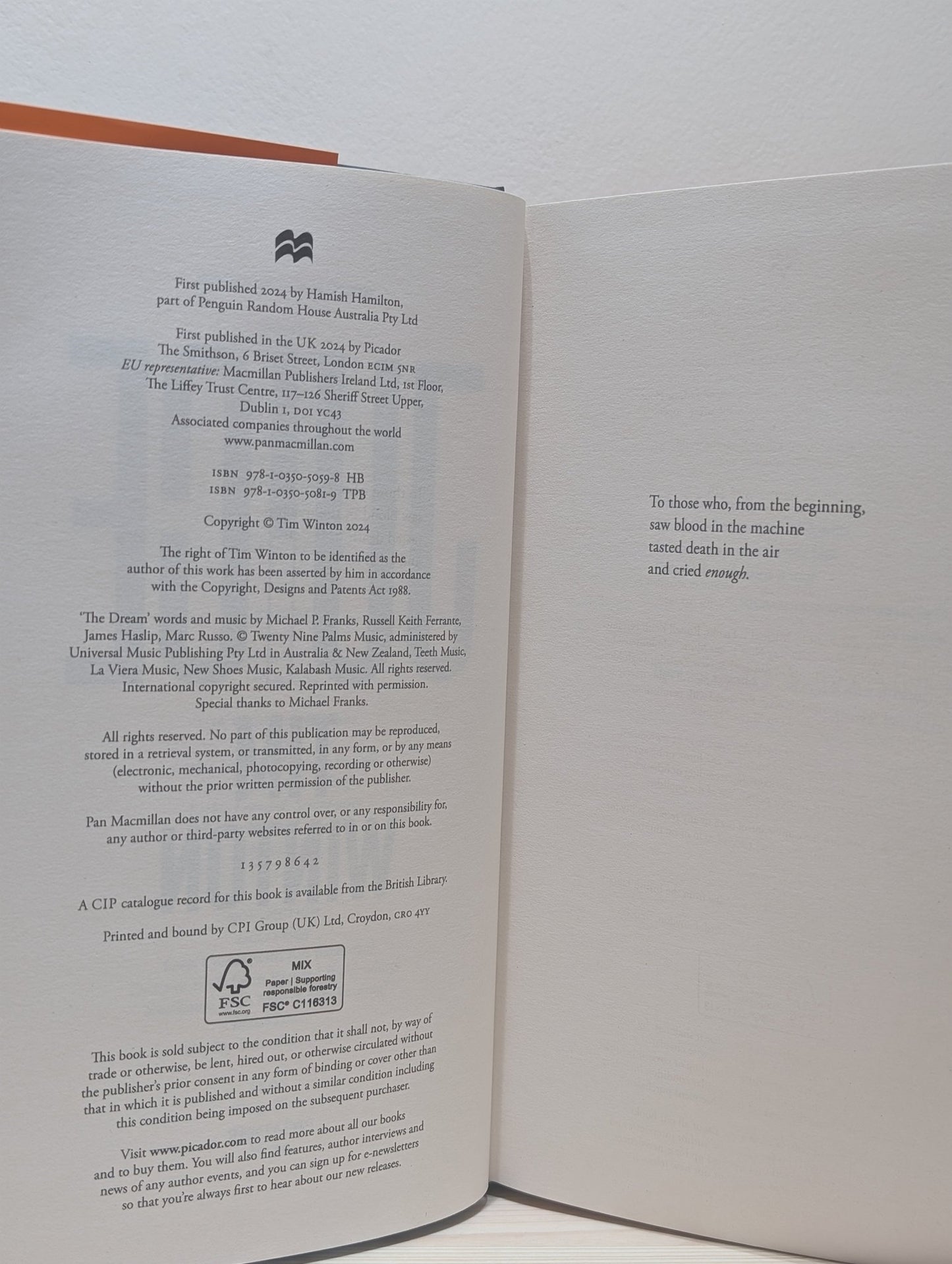 Juice by Tim Winton (First Edition) - Fialta Books