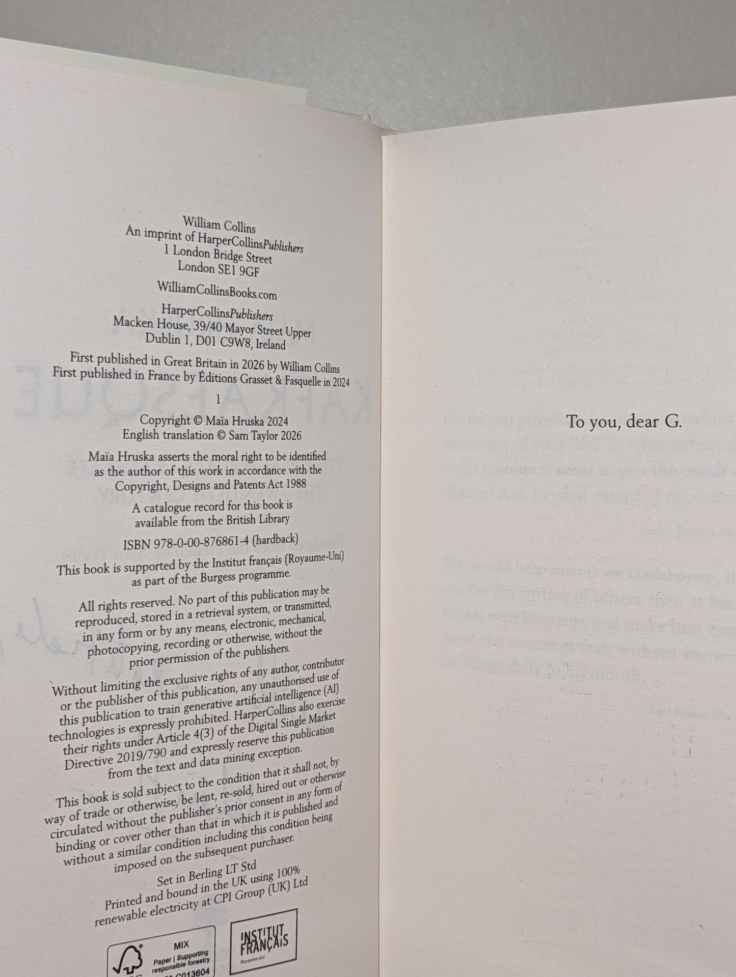 Kafkaesque by Maia Hruska (Signed First Edition) - Fialta Books