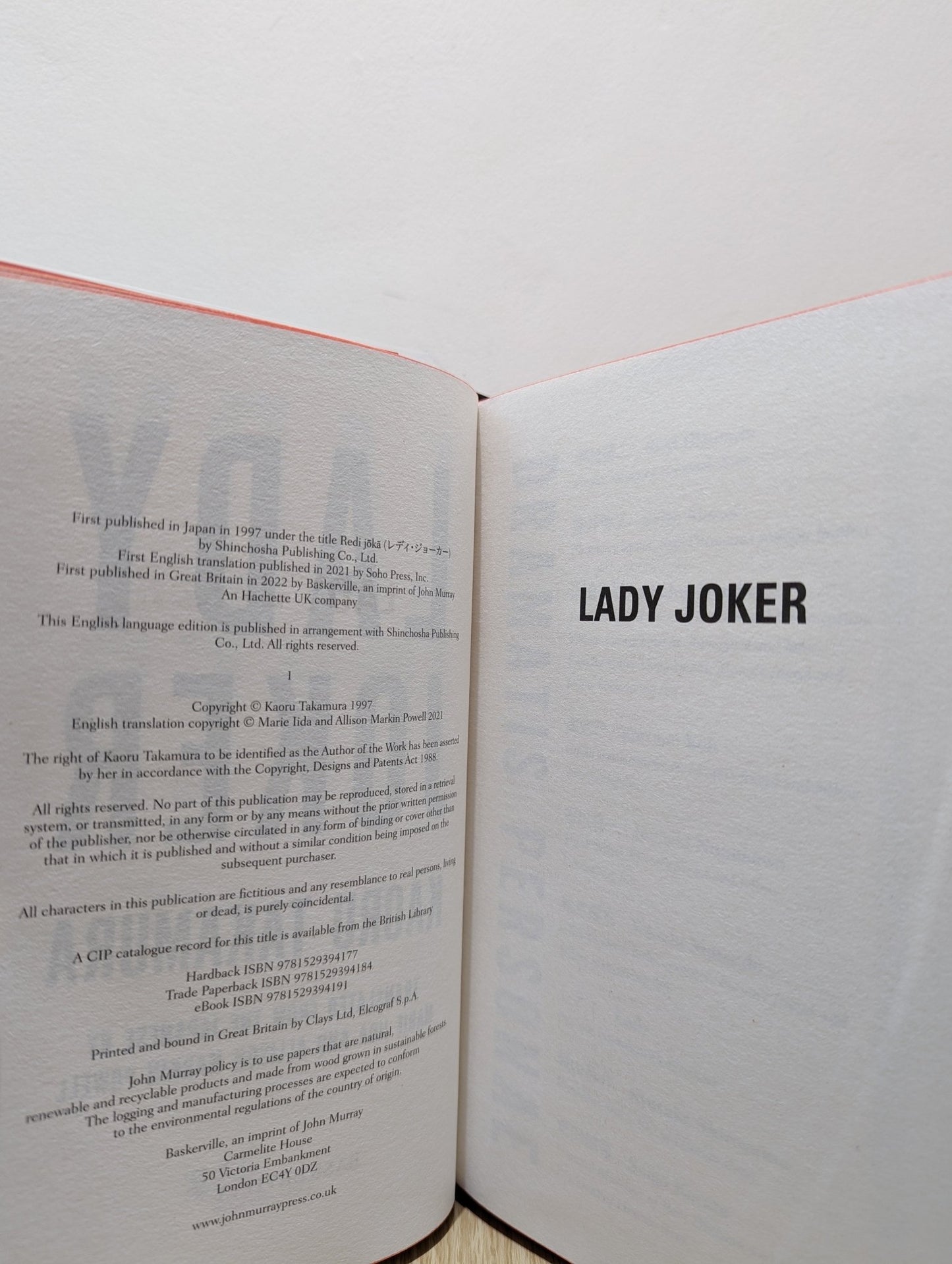 Lady Joker by Kaoru Takamura (Signed) - Fialta Books
