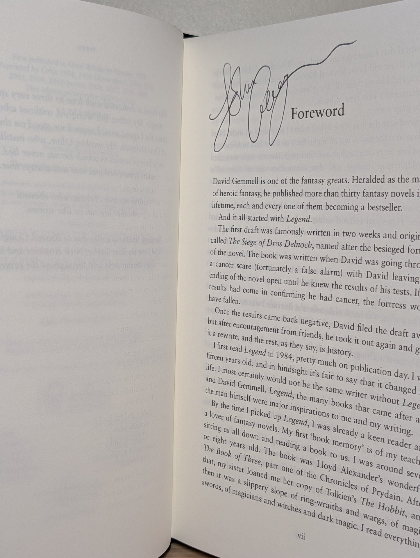 Legend by David Gemmell (Collector's Editions) - Fialta Books