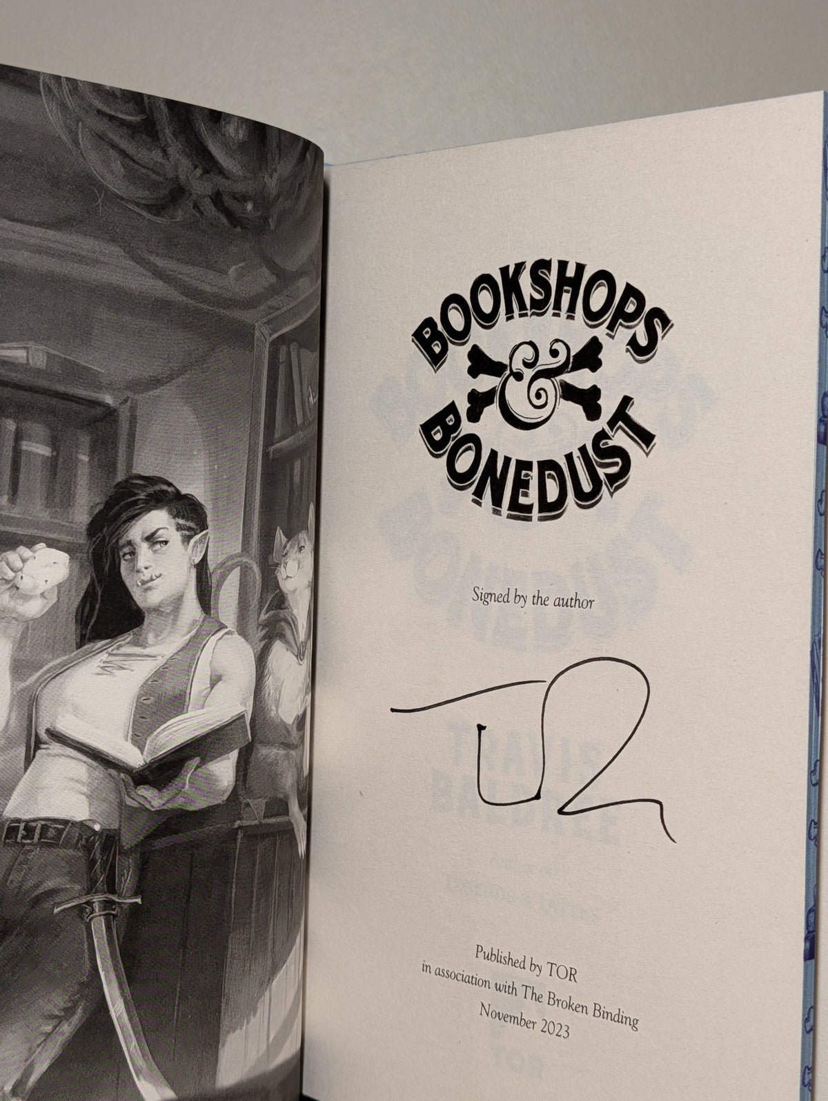 Legends & Lattes; Bookshops & Bonedust; Brigands & Breadknives (Signed Set with sprayed edges) - Fialta Books