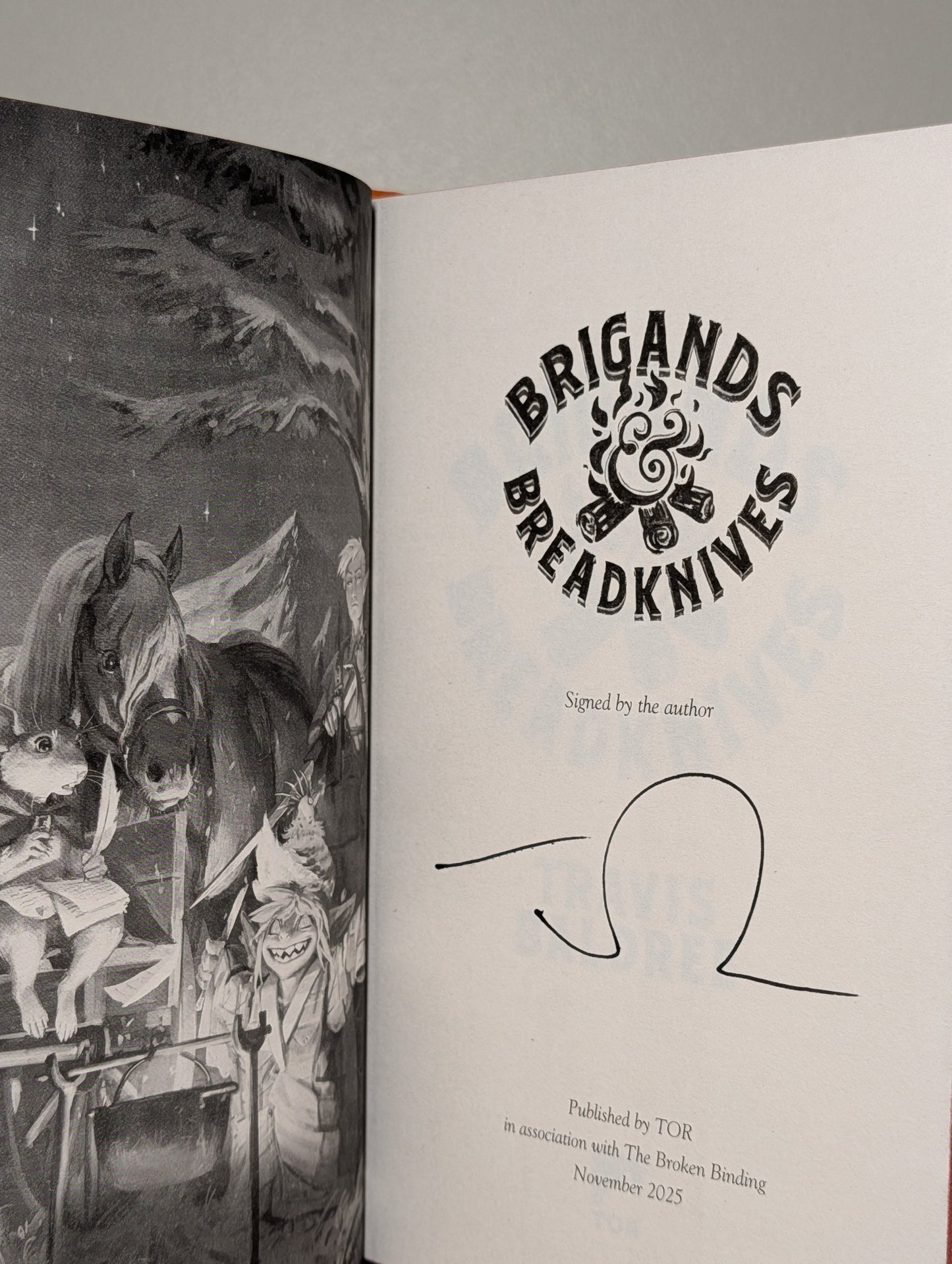 Legends & Lattes; Bookshops & Bonedust; Brigands & Breadknives (Signed Set with sprayed edges) - Fialta Books