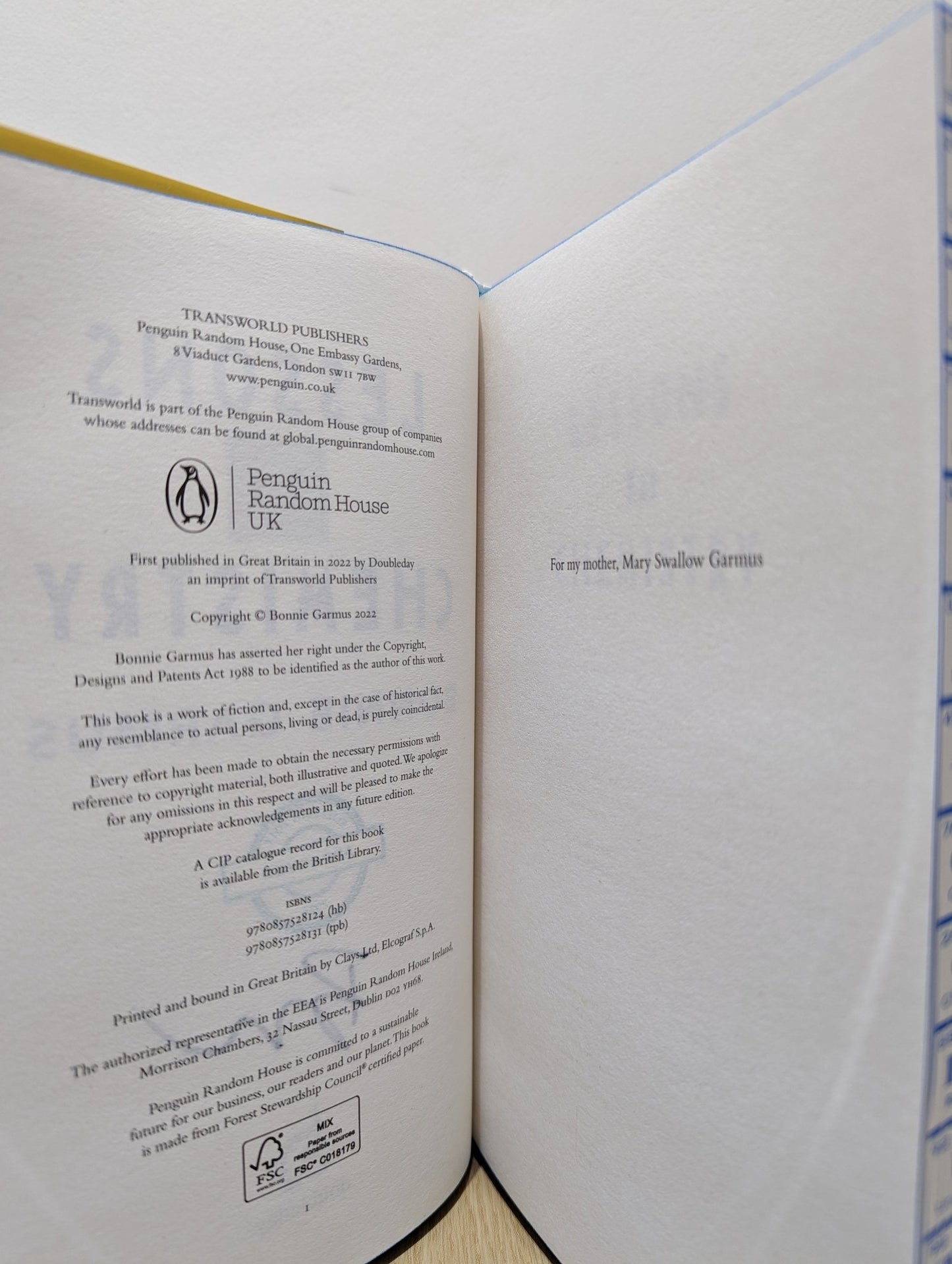 Lessons in Chemistry by Bonnie Garmus (Signed Stamped True First Edition with stencilled edges - Fialta Books