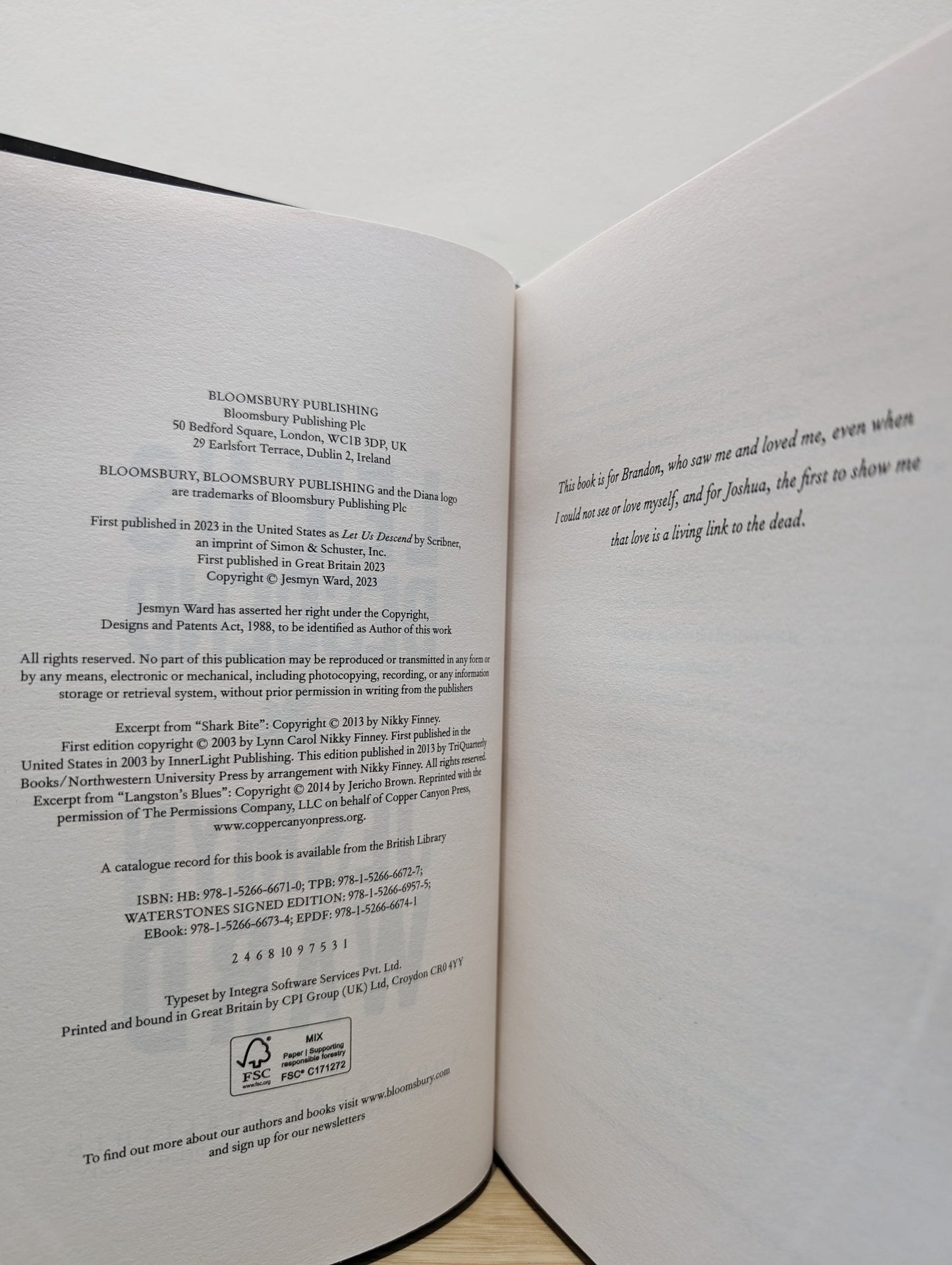 Let Us Descend by Jesmyn Ward (Signed First Edition) - Fialta Books