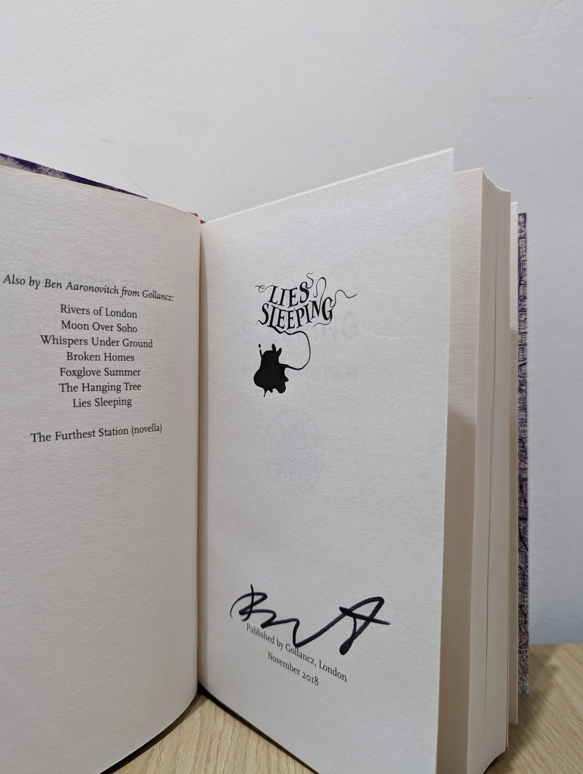 Lies Sleeping: Rivers of London 7 by Ben Aaronovitch (Signed First Edition with extra story) - Fialta Books