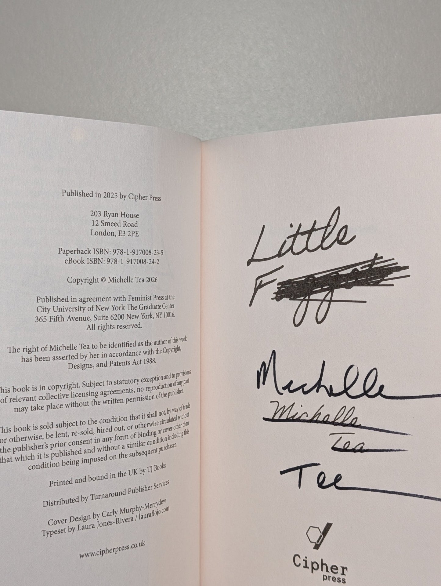 Little F by Michelle Tea (Signed First Edition) - Fialta Books