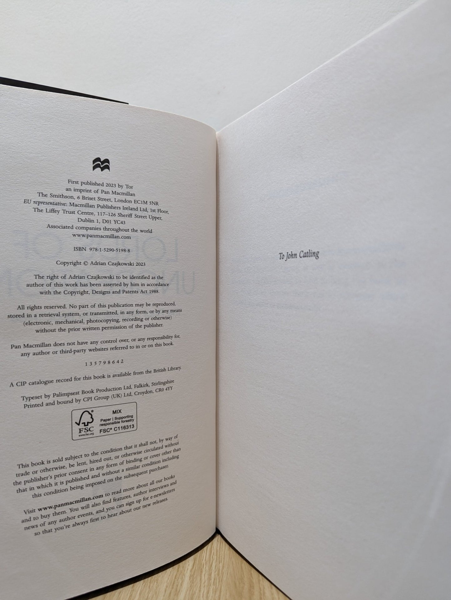 Lords of Uncreation: The Final Architecture 3 by Adrian Tchaikovsky (Signed First Edition) - Fialta Books