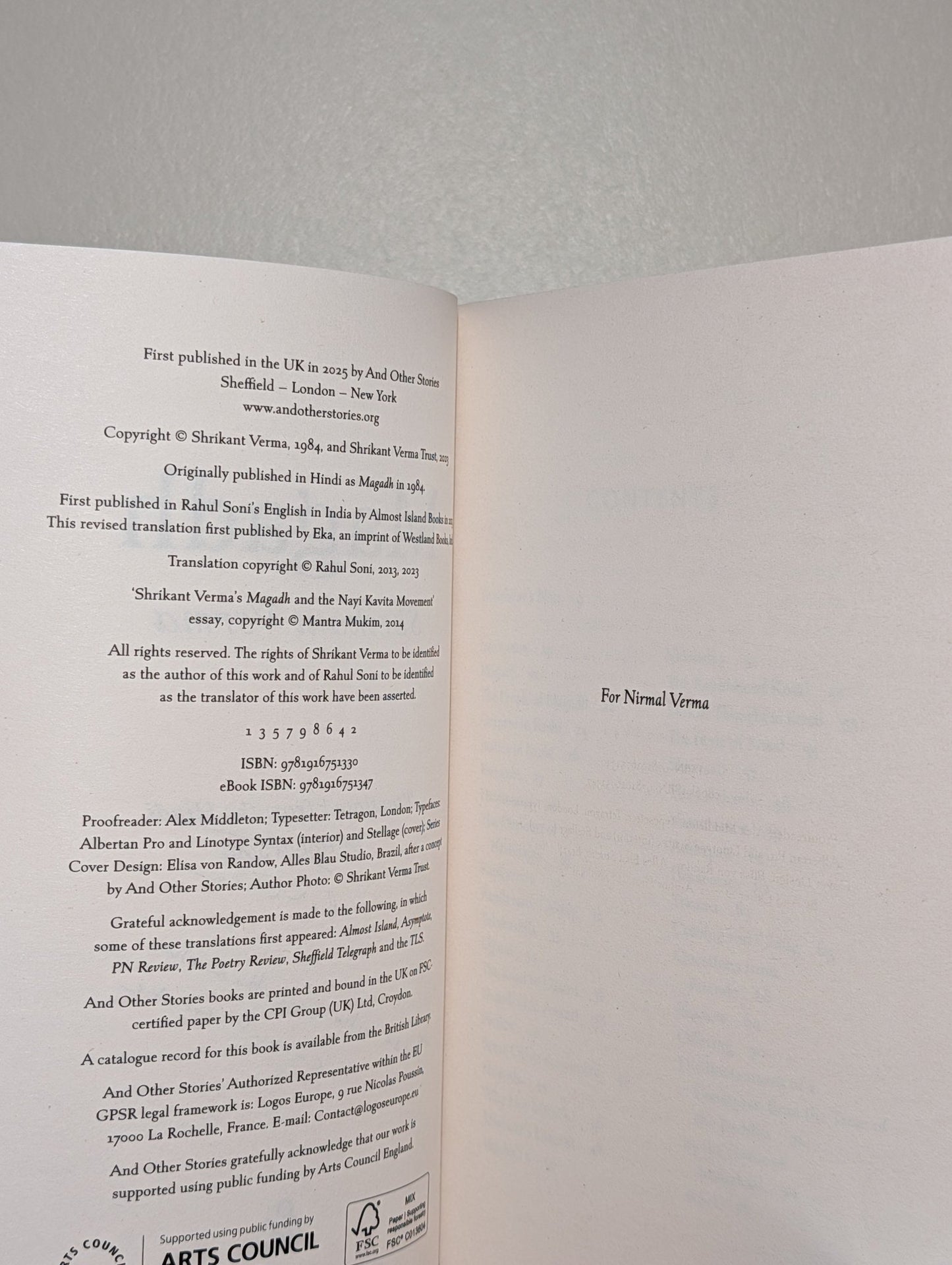 Magadh by Shrikant Verma Rahul Soni (Signed First Edition) - Fialta Books