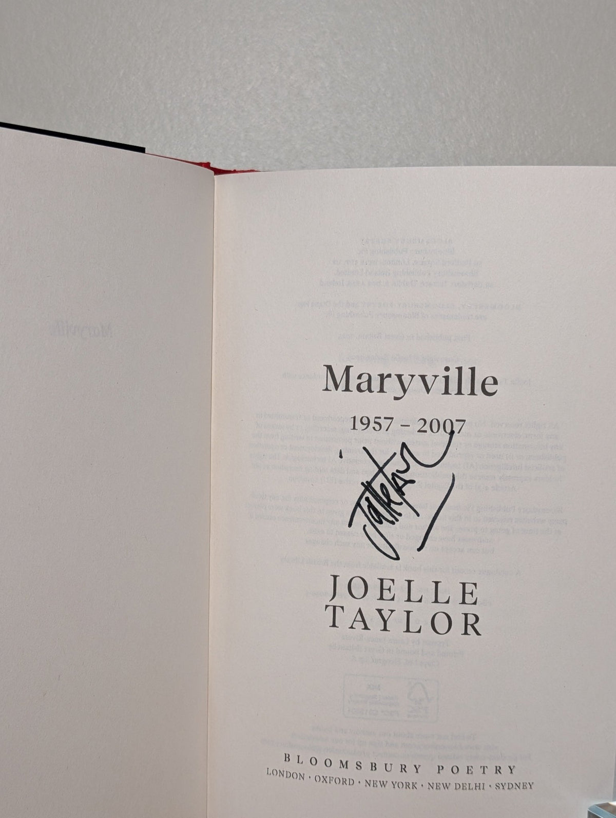 Maryville by Joelle Taylor (Signed First Edition) - Fialta Books