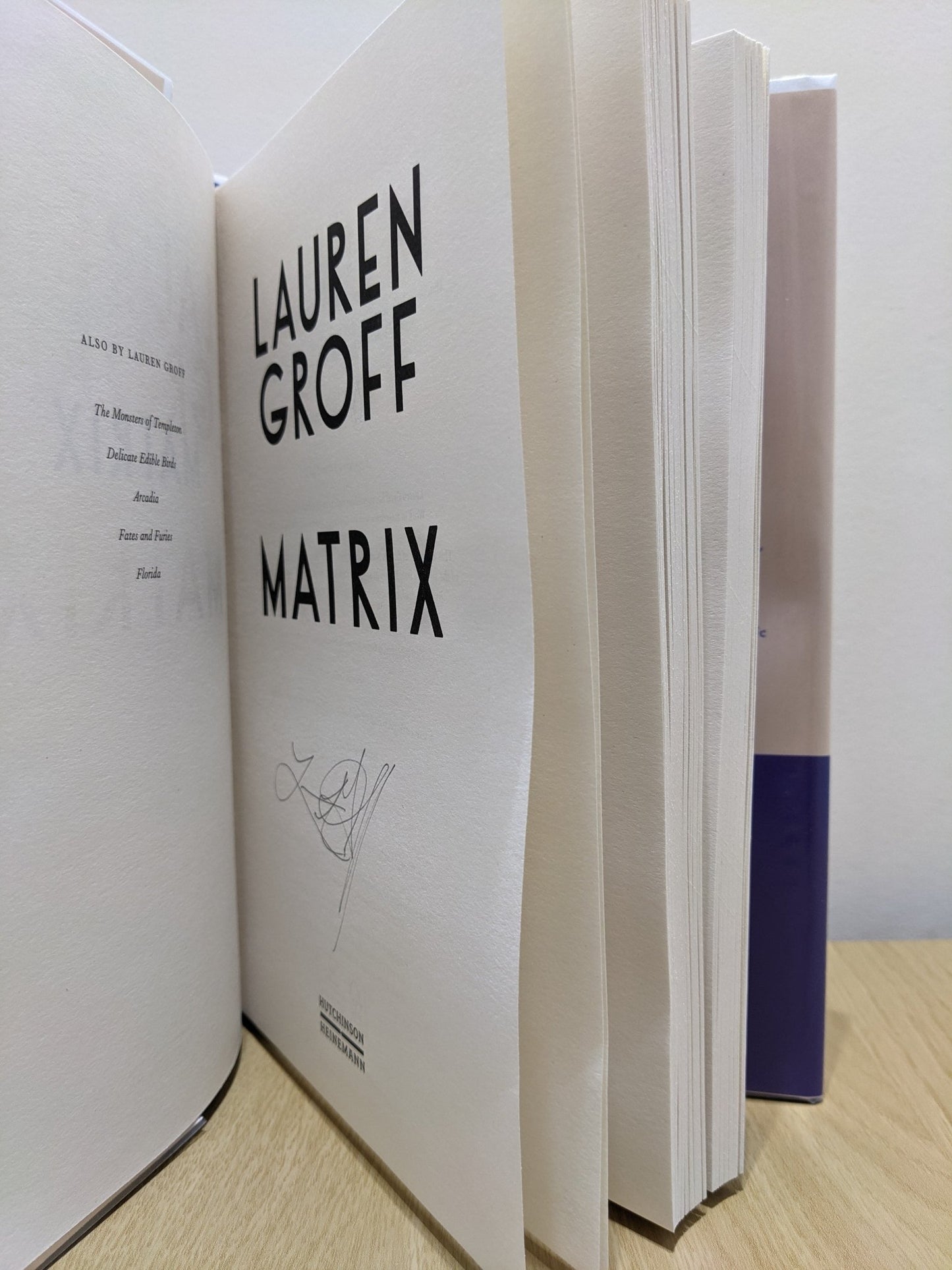 Matrix: A Novel by Lauren Groff (Signed First Edition) - Fialta Books