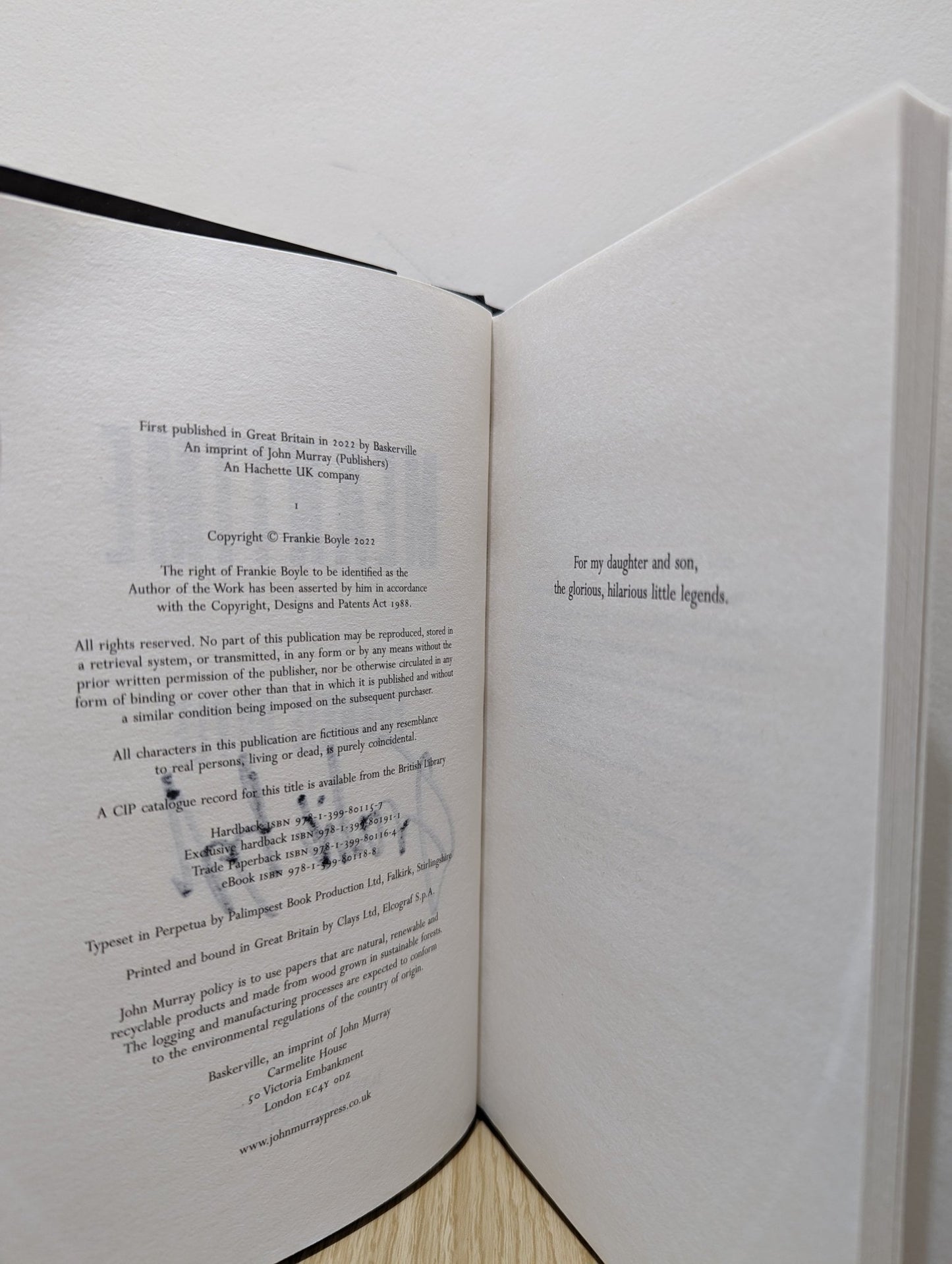 Meantime by Frankie Boyle (Signed First Edition) - Fialta Books