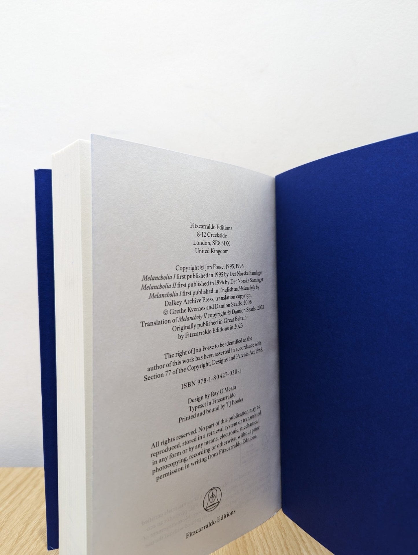 Melancholy I - II by Jon Fosse (Signed First Edition) - Fialta Books