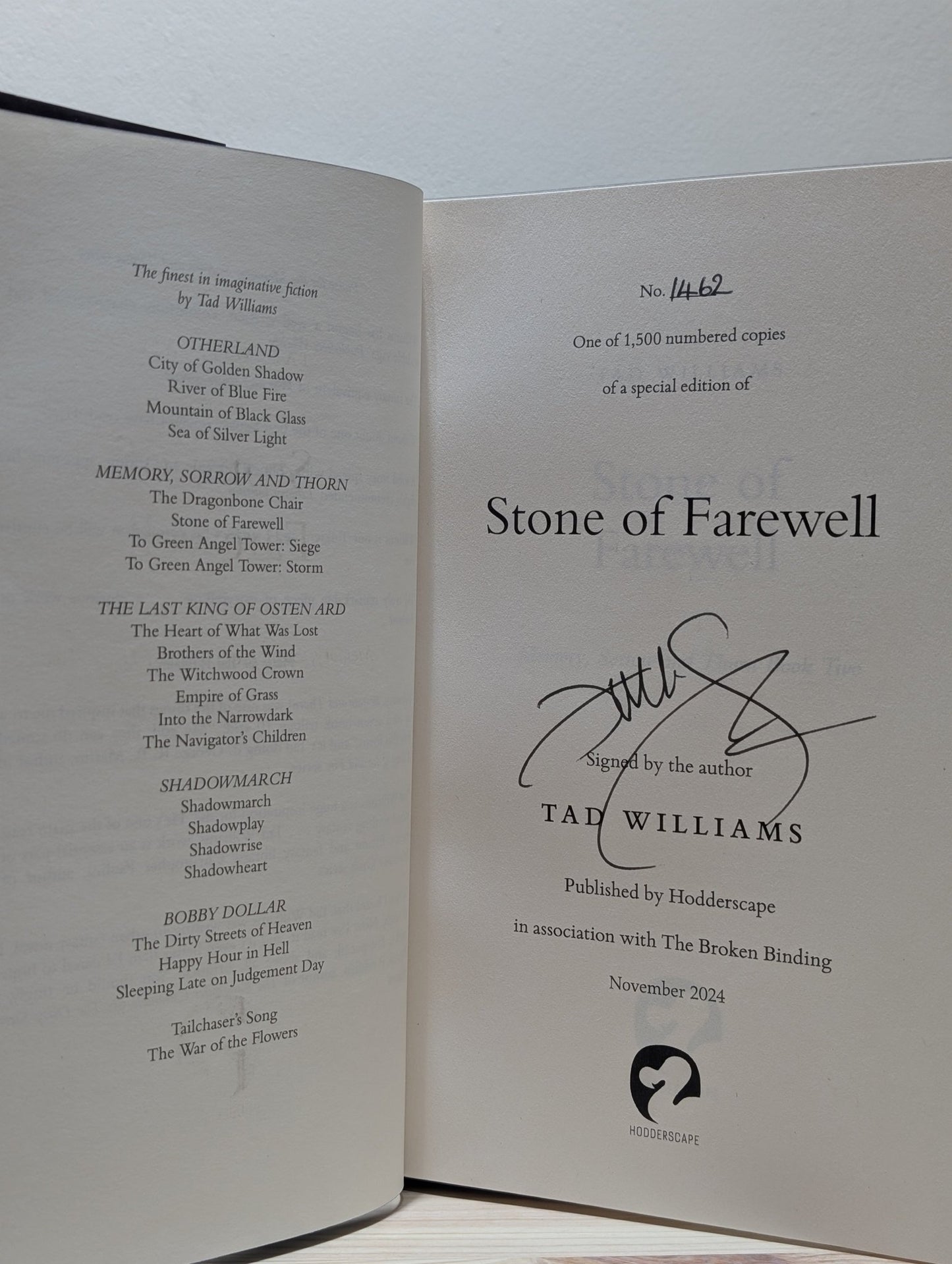 Memory, Sorrow, and Thorn Series by Tad Williams (Signed with sprayed edges) - Fialta Books