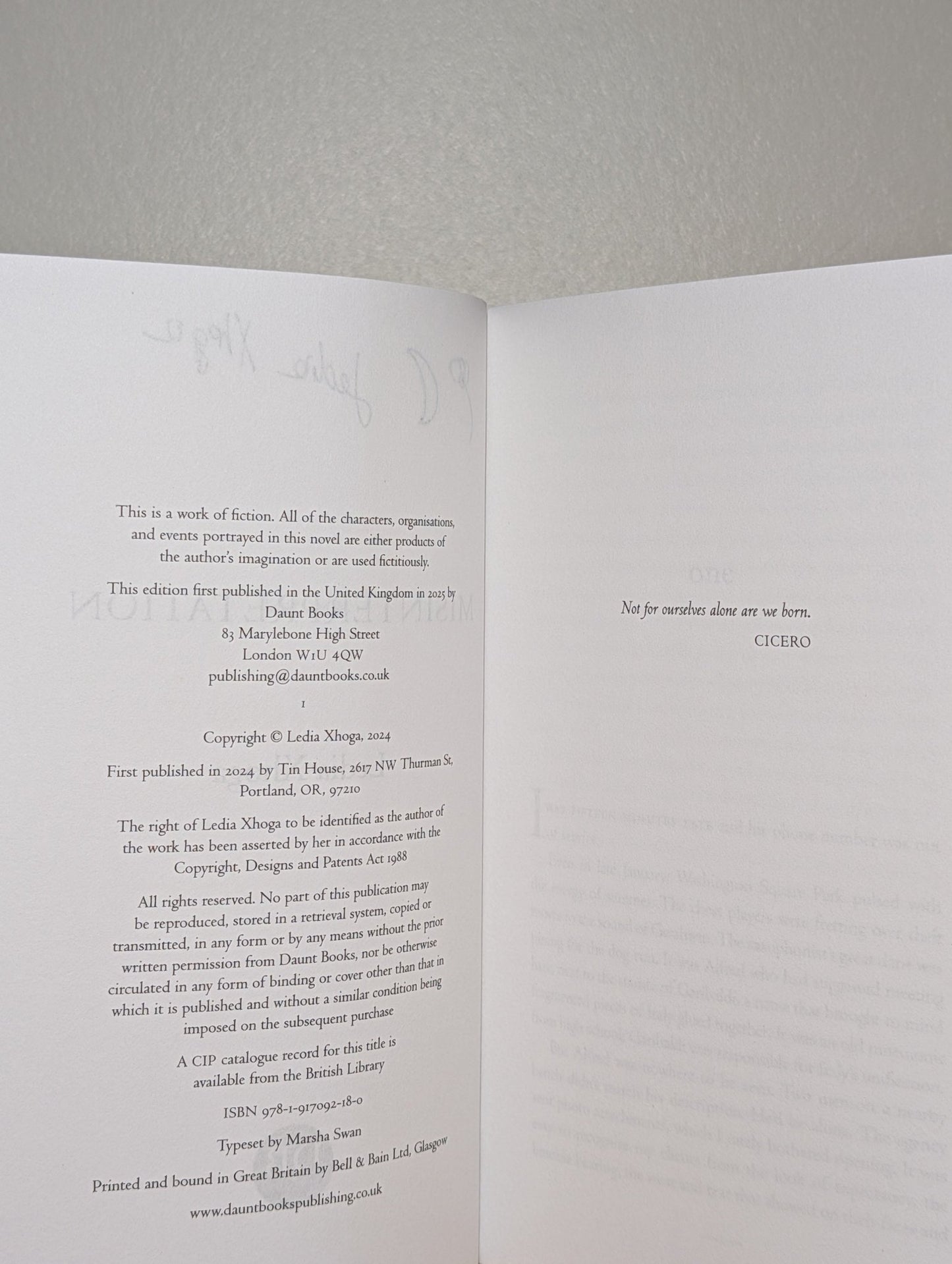 Misinterpretation by Ledia Xhoga (Signed First Edition) - Fialta Books