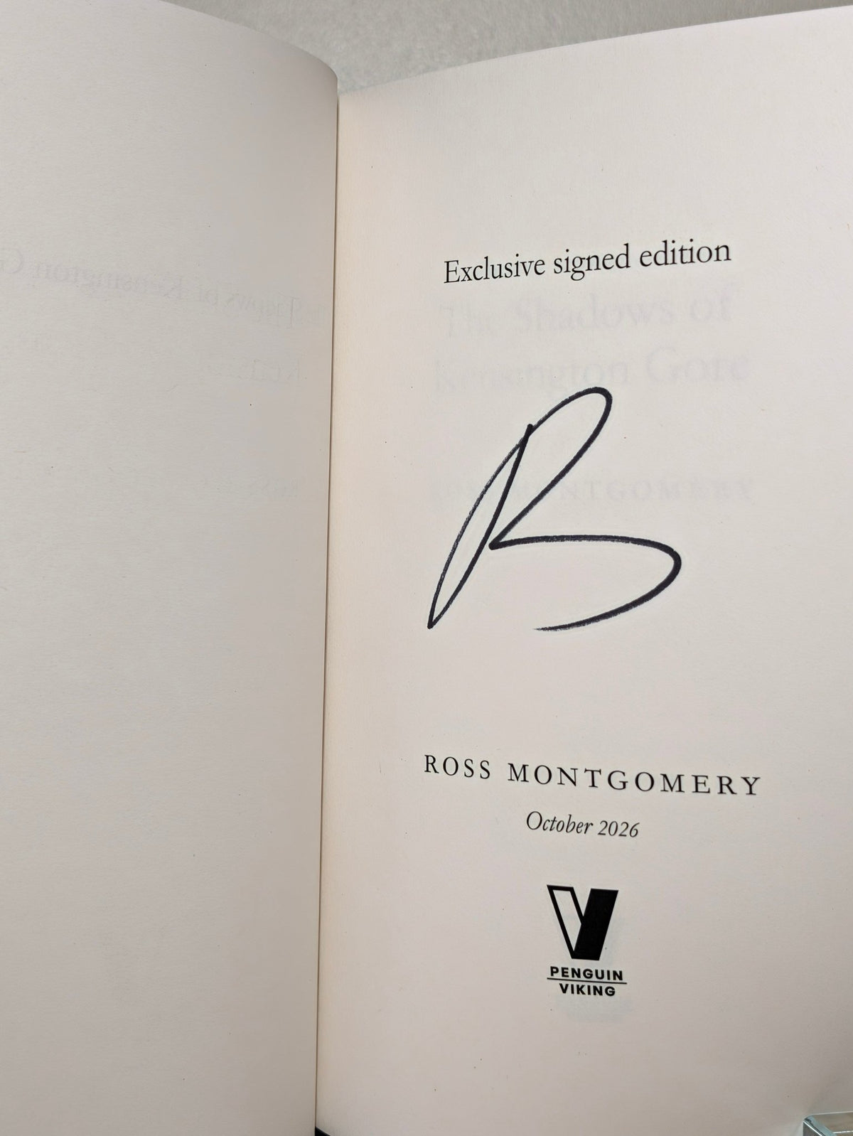 Murder at World's End; Shadows of Kensington Gore by Ross Montgomery (Signed First Edition with sprayed edges) - Fialta Books