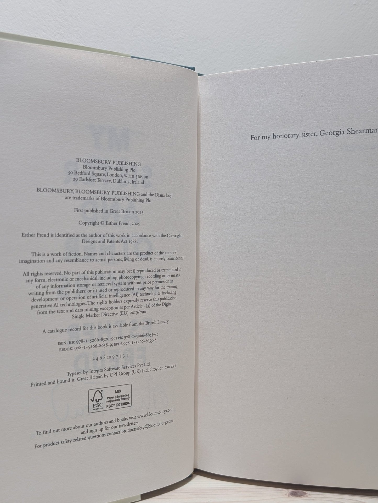 My Sister and Other Lovers by Esther Freud (Signed First Edition) - Fialta Books