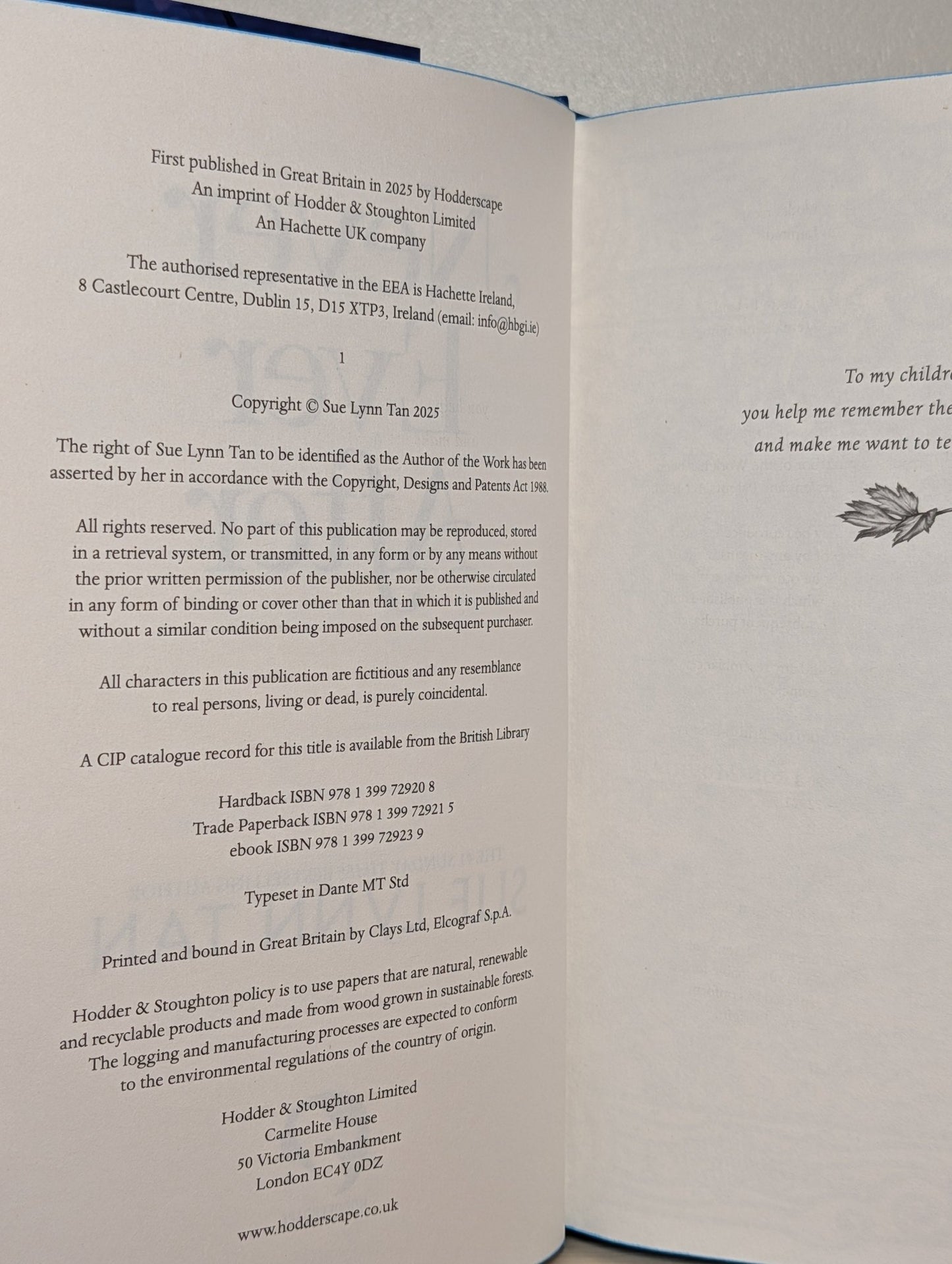 Never Ever After by Sue Lynn Tan (Signed First Edition with sprayed edges) - Fialta Books