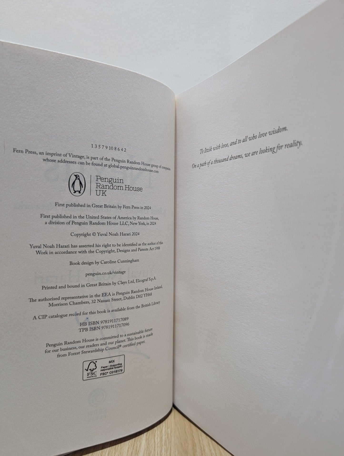 Nexus by Yuval Noah Harari (Signed First Edition) - Fialta Books