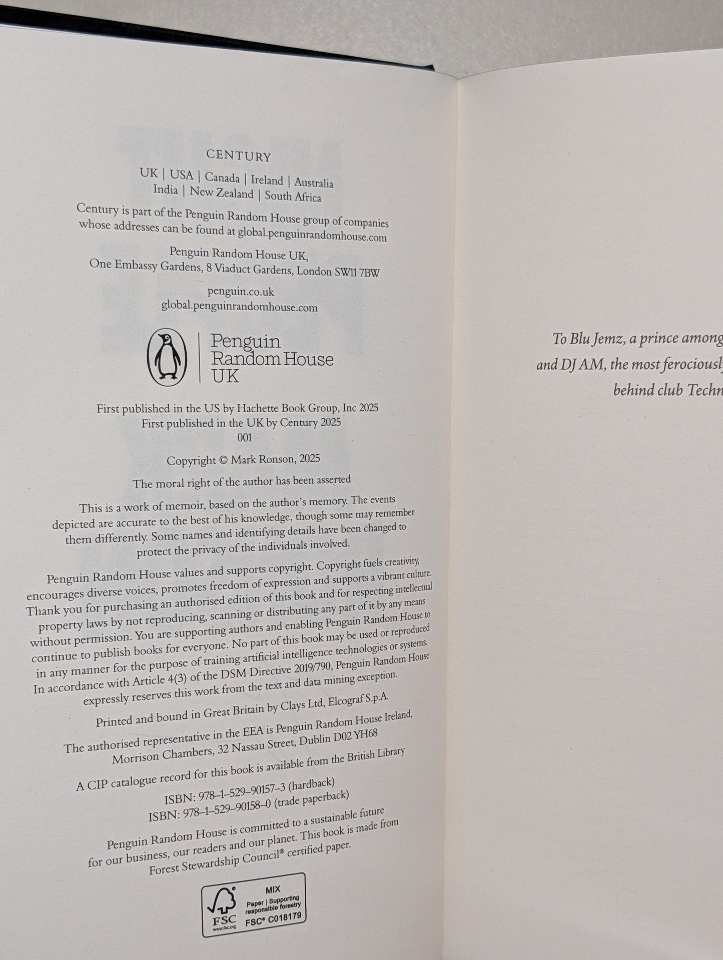 Night People by Mark Ronson (Signed First Edition with sprayed edges) - Fialta Books