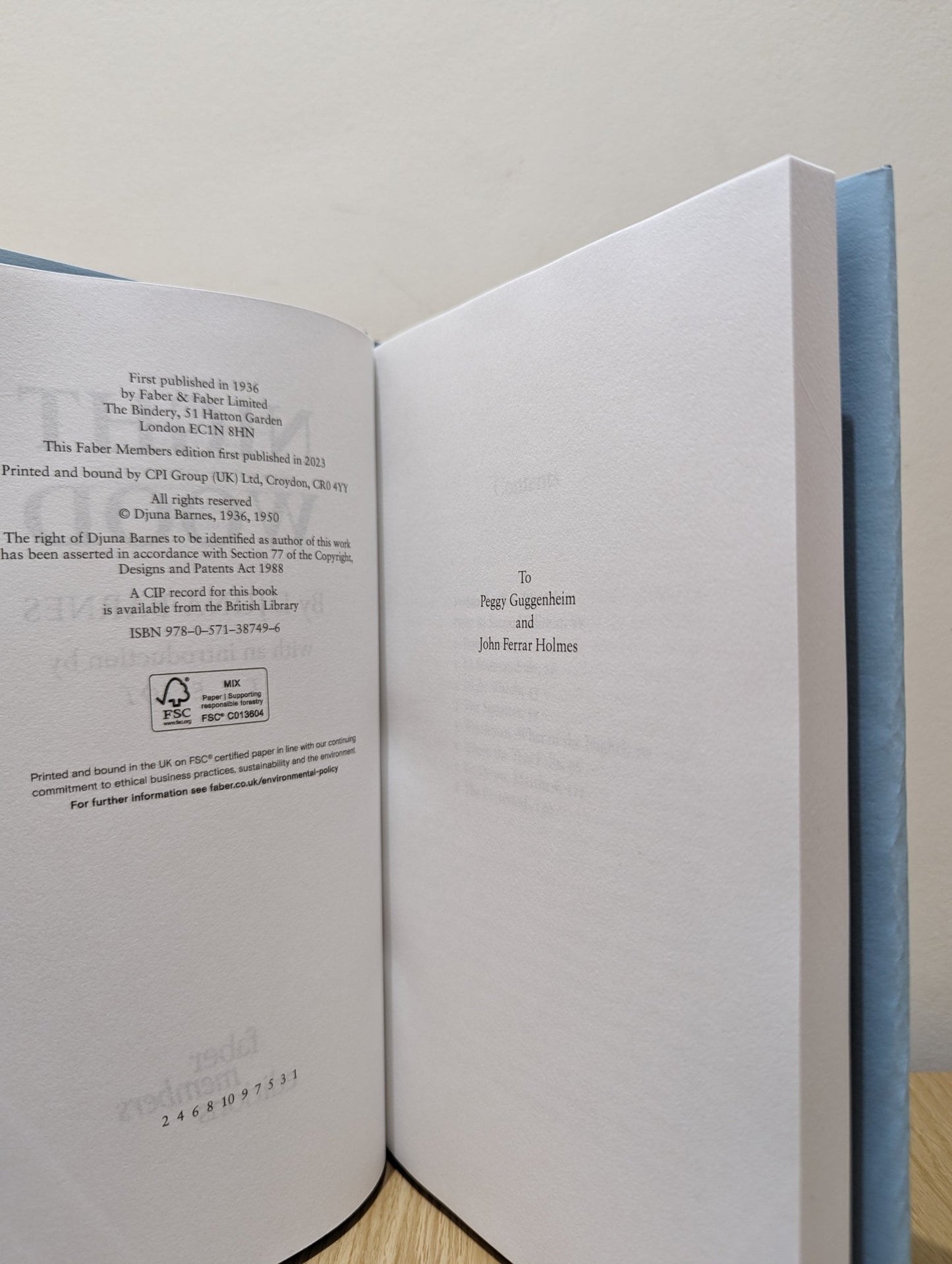 Night Wood by Djuna Barnes (Facsimile Edition) - Fialta Books